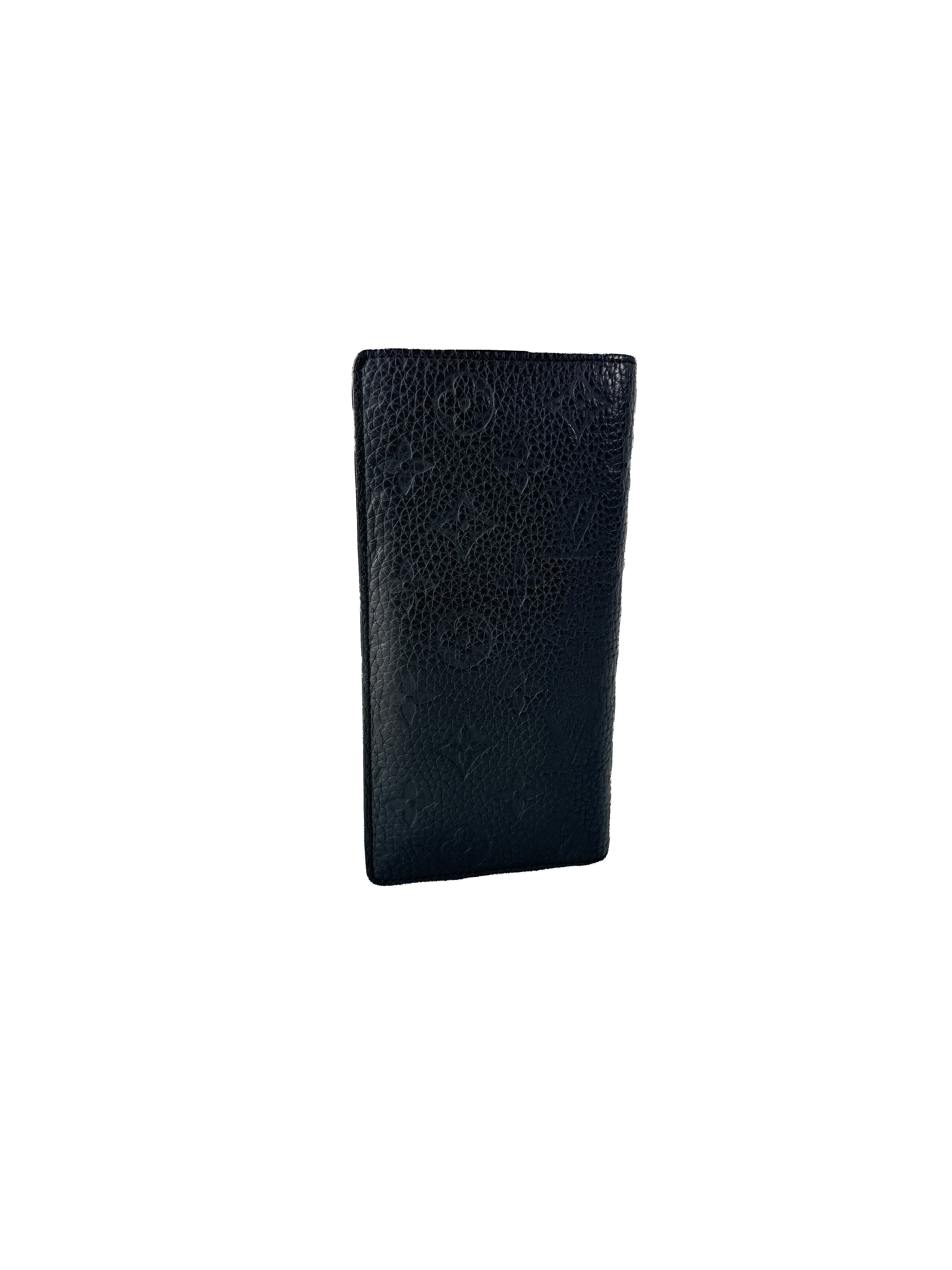 Louis Vuitton black taurillon monogram Portefeuille brazza wallet (NFC)