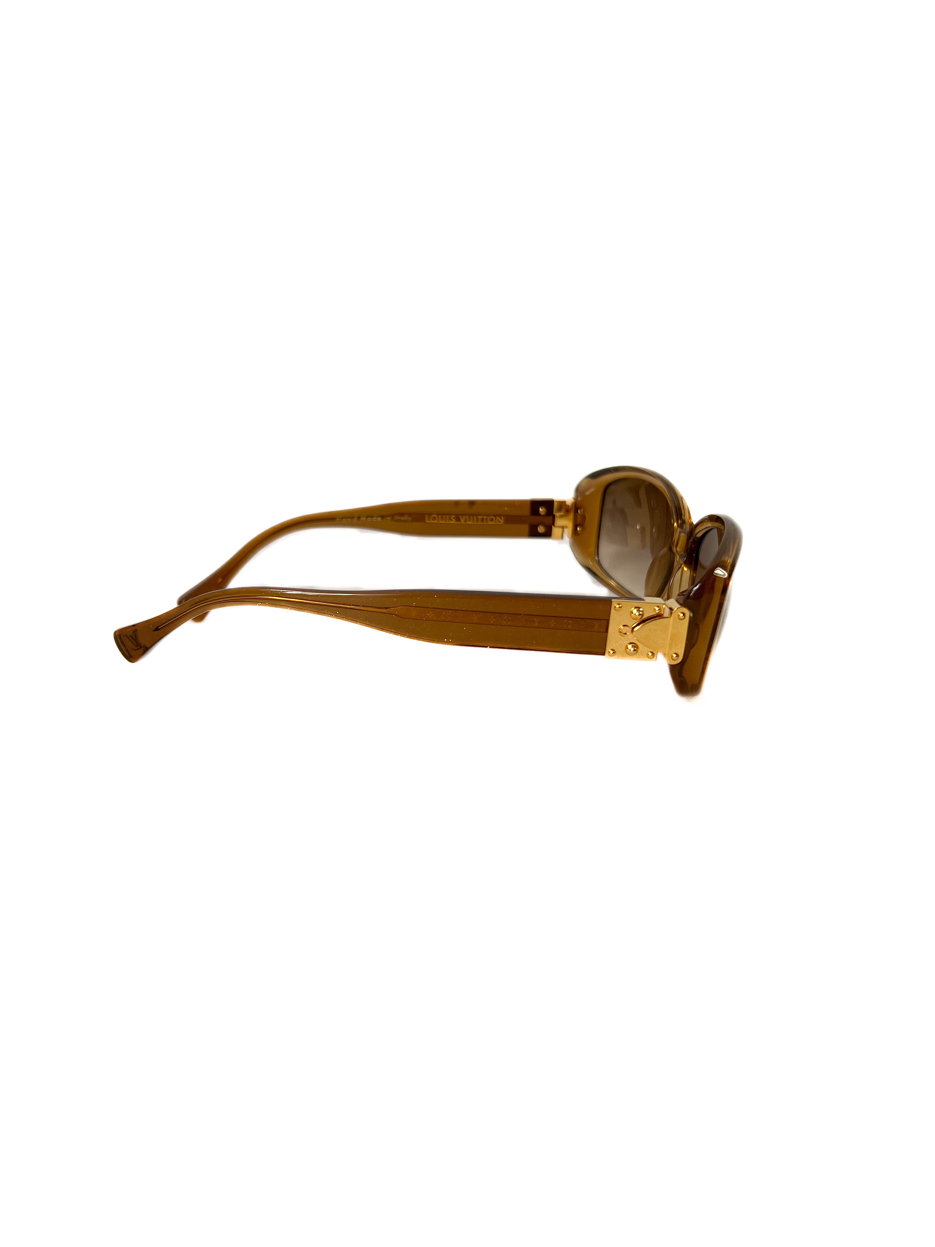 Louis Vuitton gold sparkle sunglasses