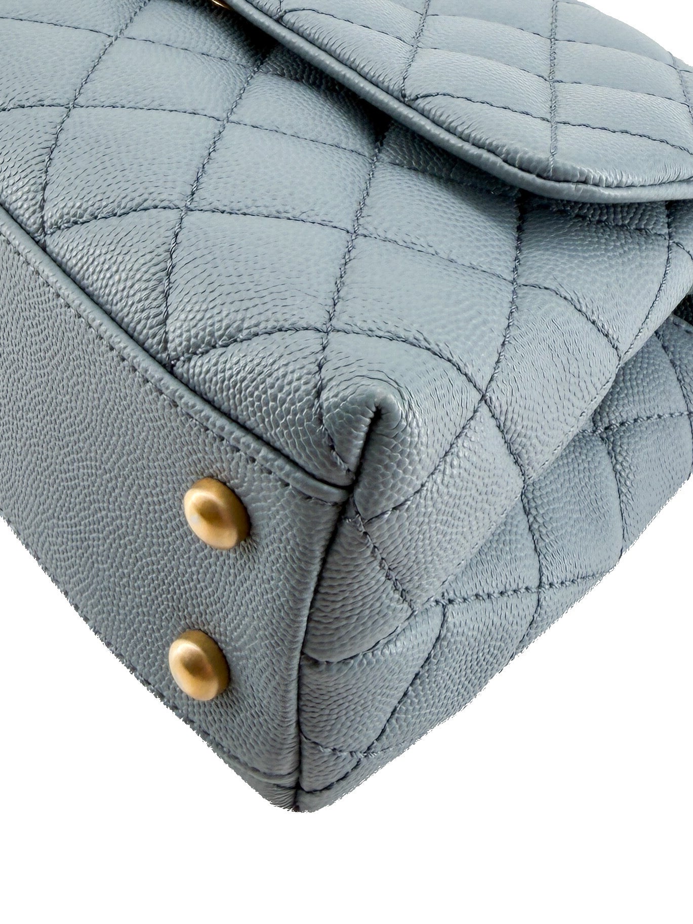 Chanel blue small Coco handle with lizard 27531214