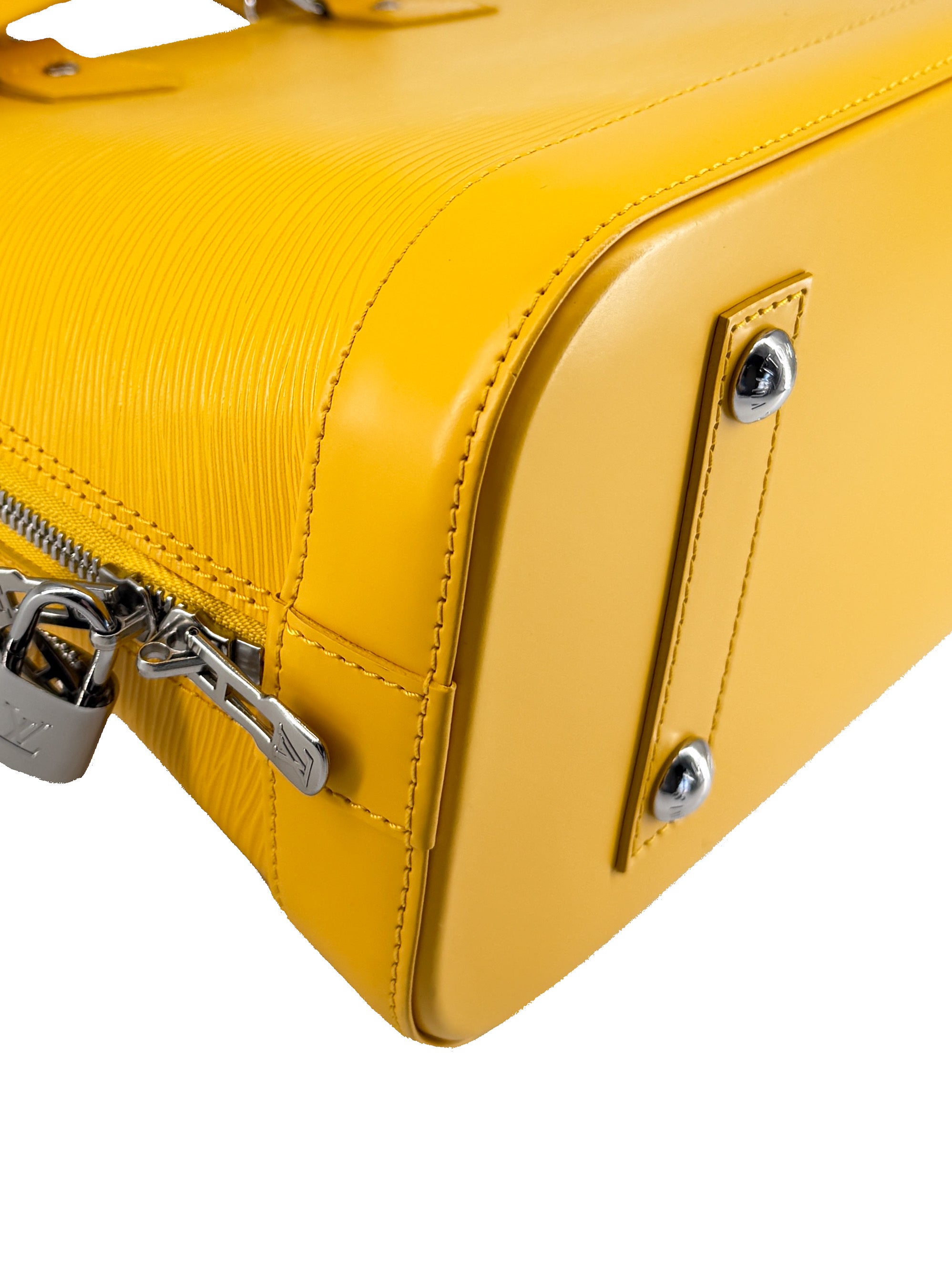 Louis Vuitton epi leather Citron yellow Alma PM