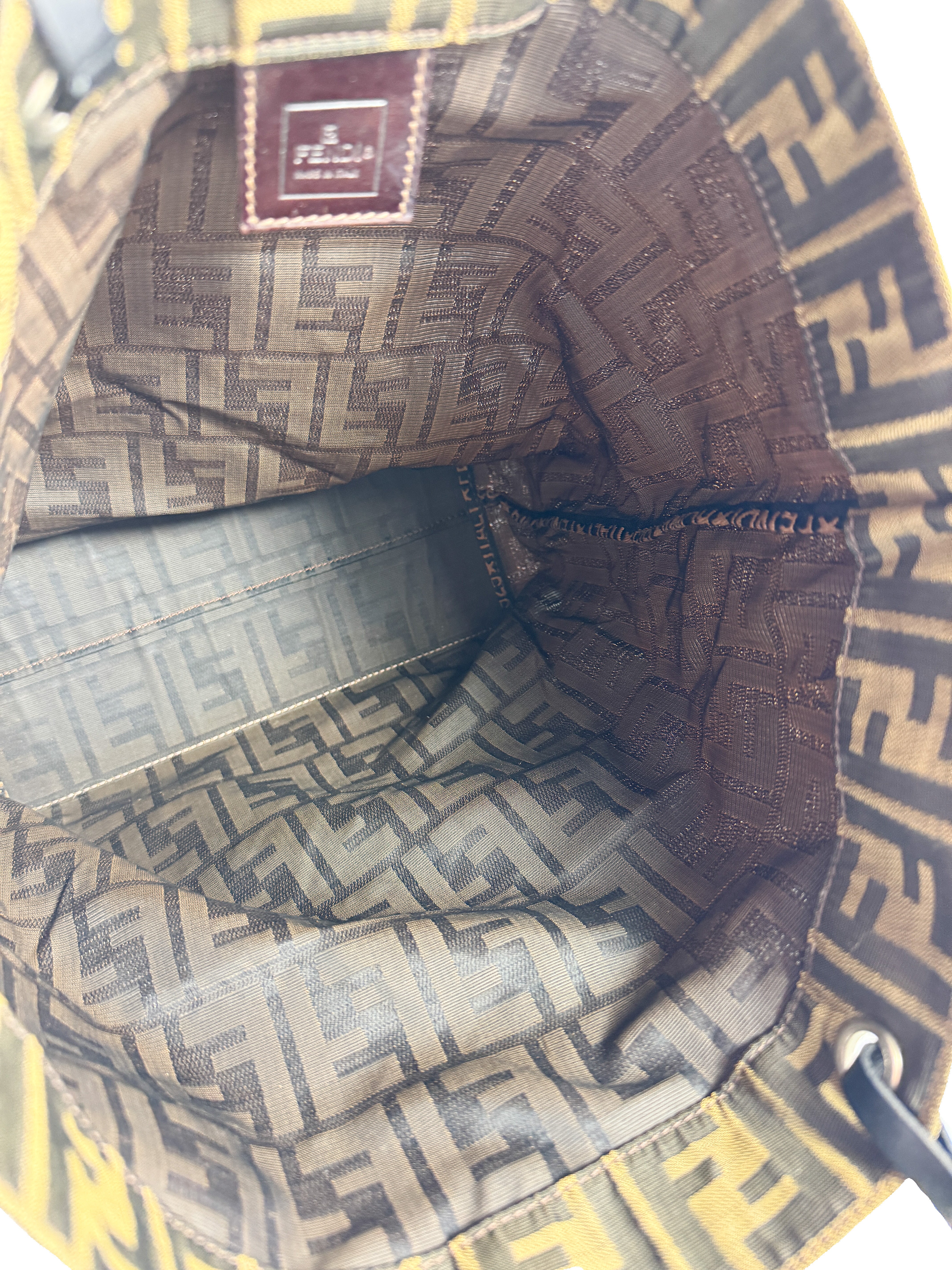 Fendi olive Zucca nylon tote 2288-26598-008