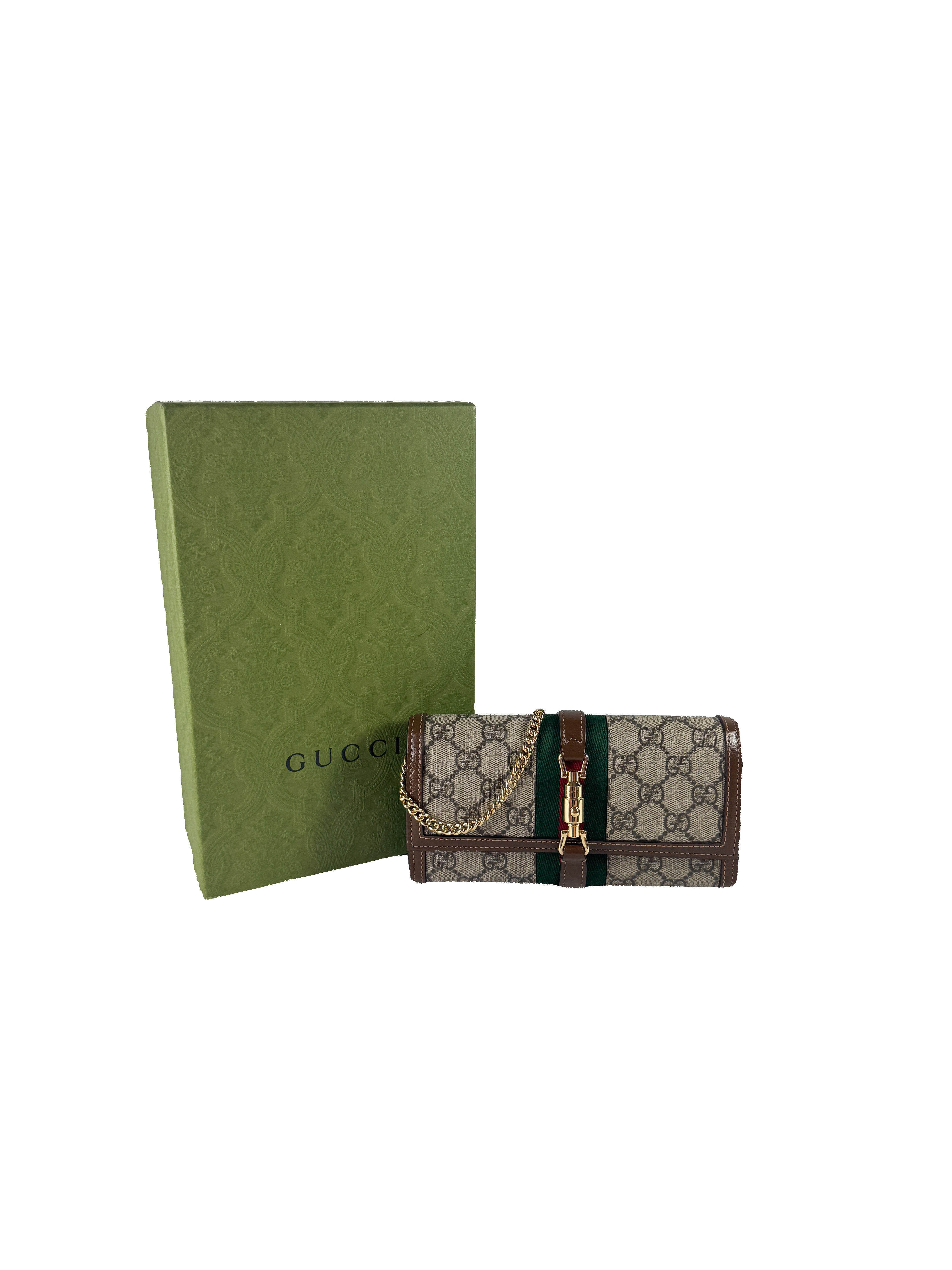 Gucci GG Jackie 1961 wallet on a chain 652681-0416 BOX NEW