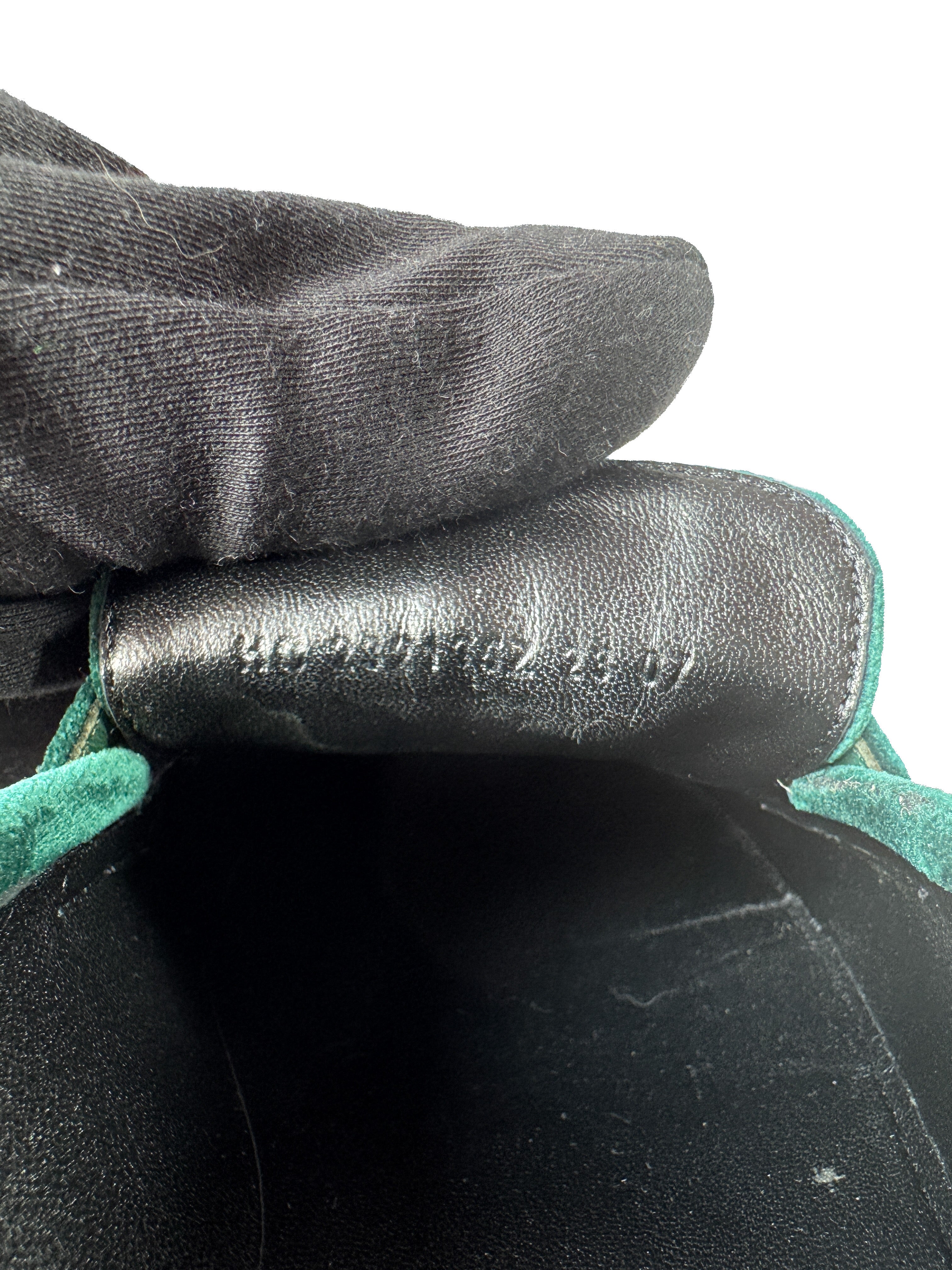 Hermès green velvet Paris loafers 38 Vert Fonce HC232135Z 23 07