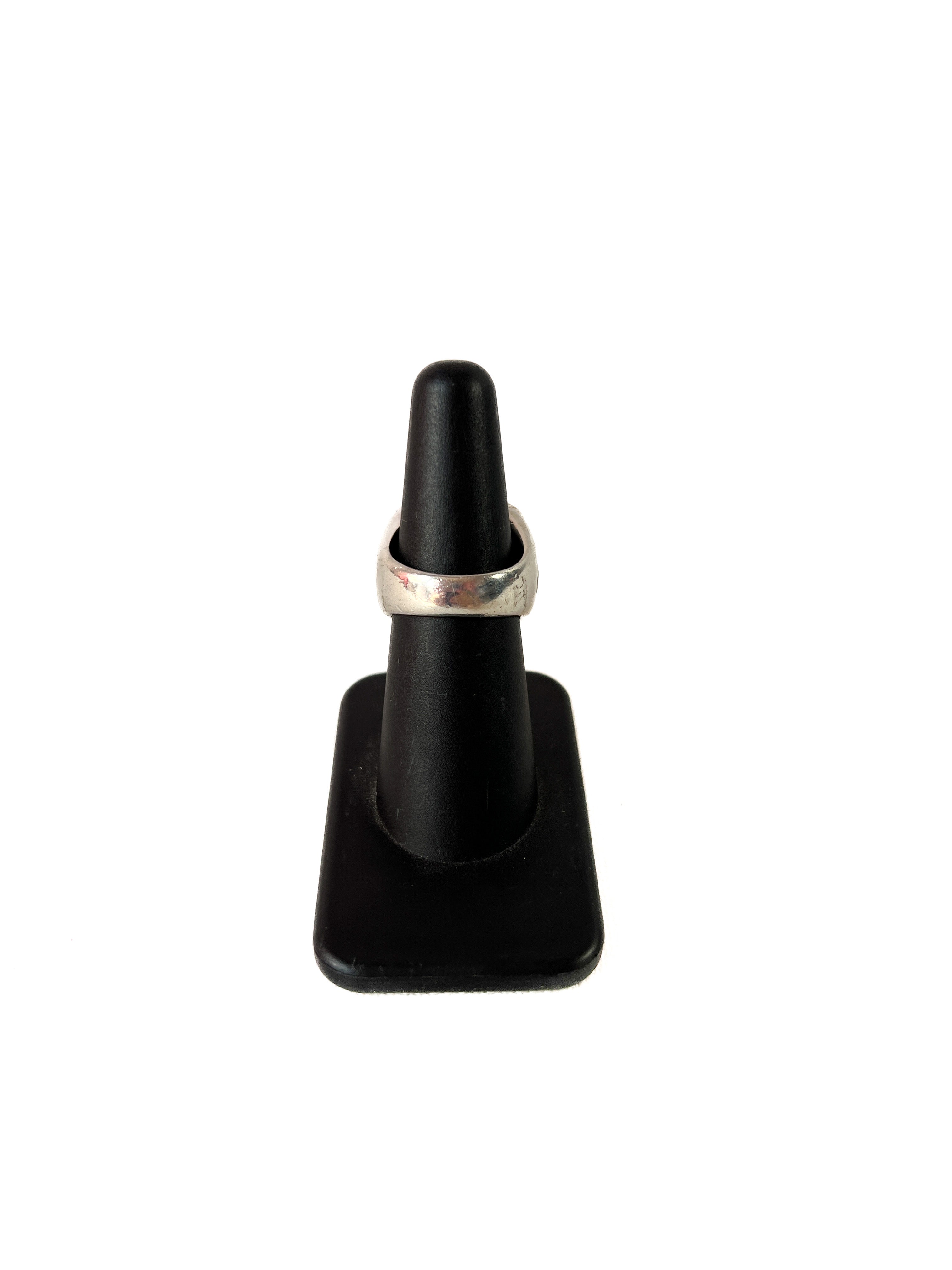 David Yurman onyx sterling silver diamond albion ring (old design)