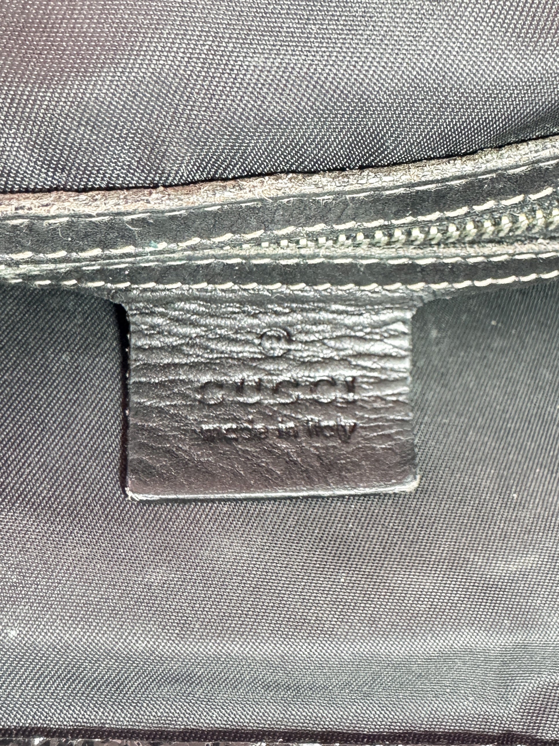 Gucci black Web Britt patent leather tote 162886 492783 *as is*