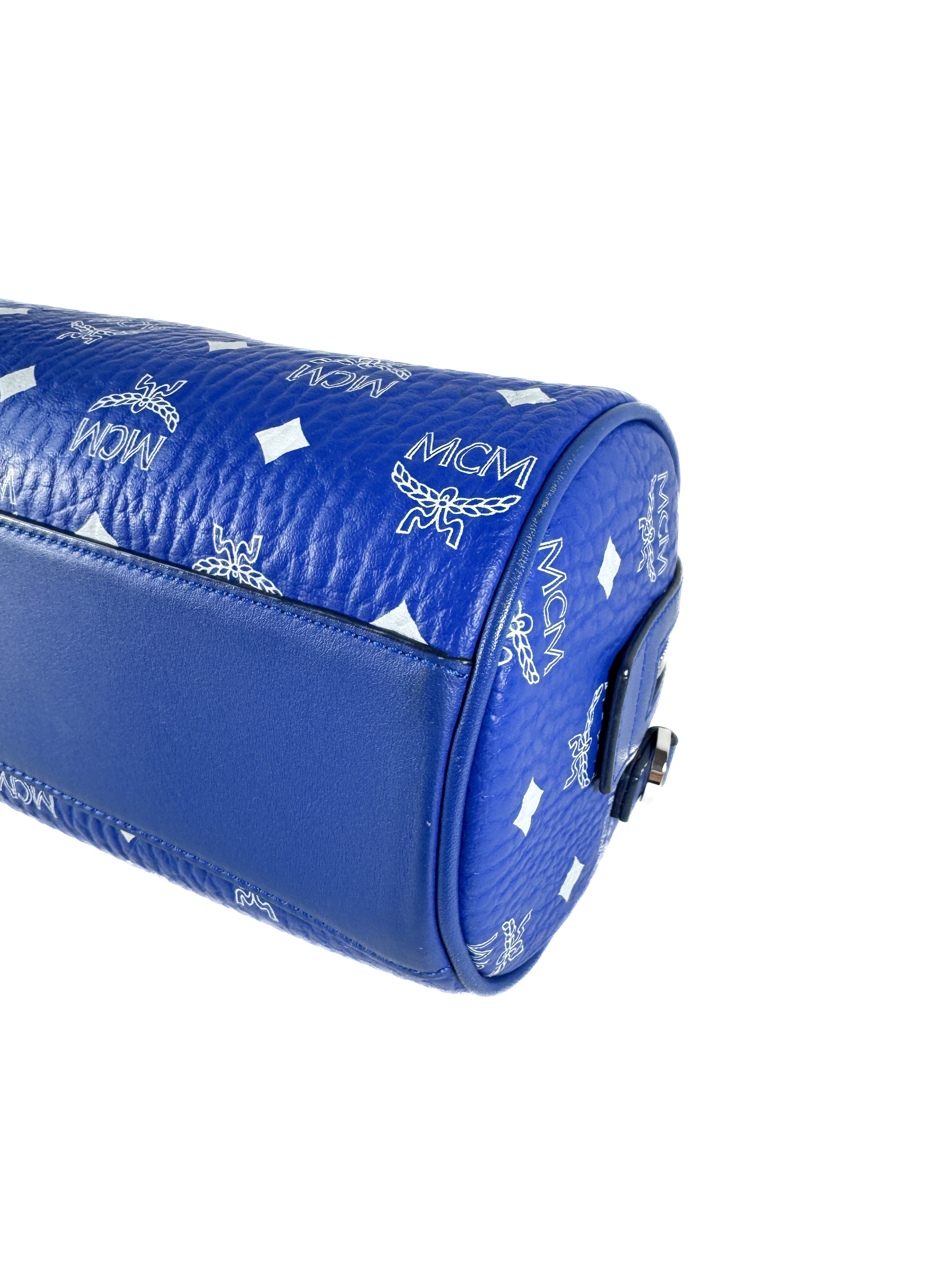 MCM blue Ottomar toiletry bag