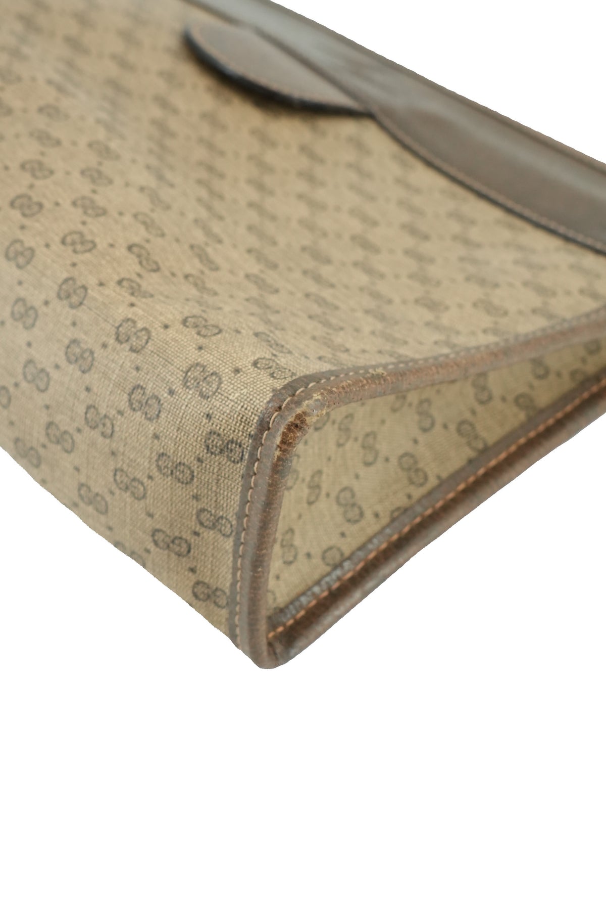 Gucci brown micro GG convertible clutch 67-039-5465