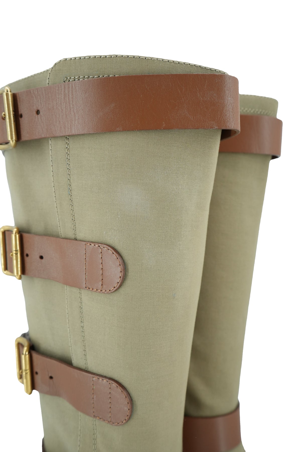 Dior beige technical fabric boots size 39 NEW BOX