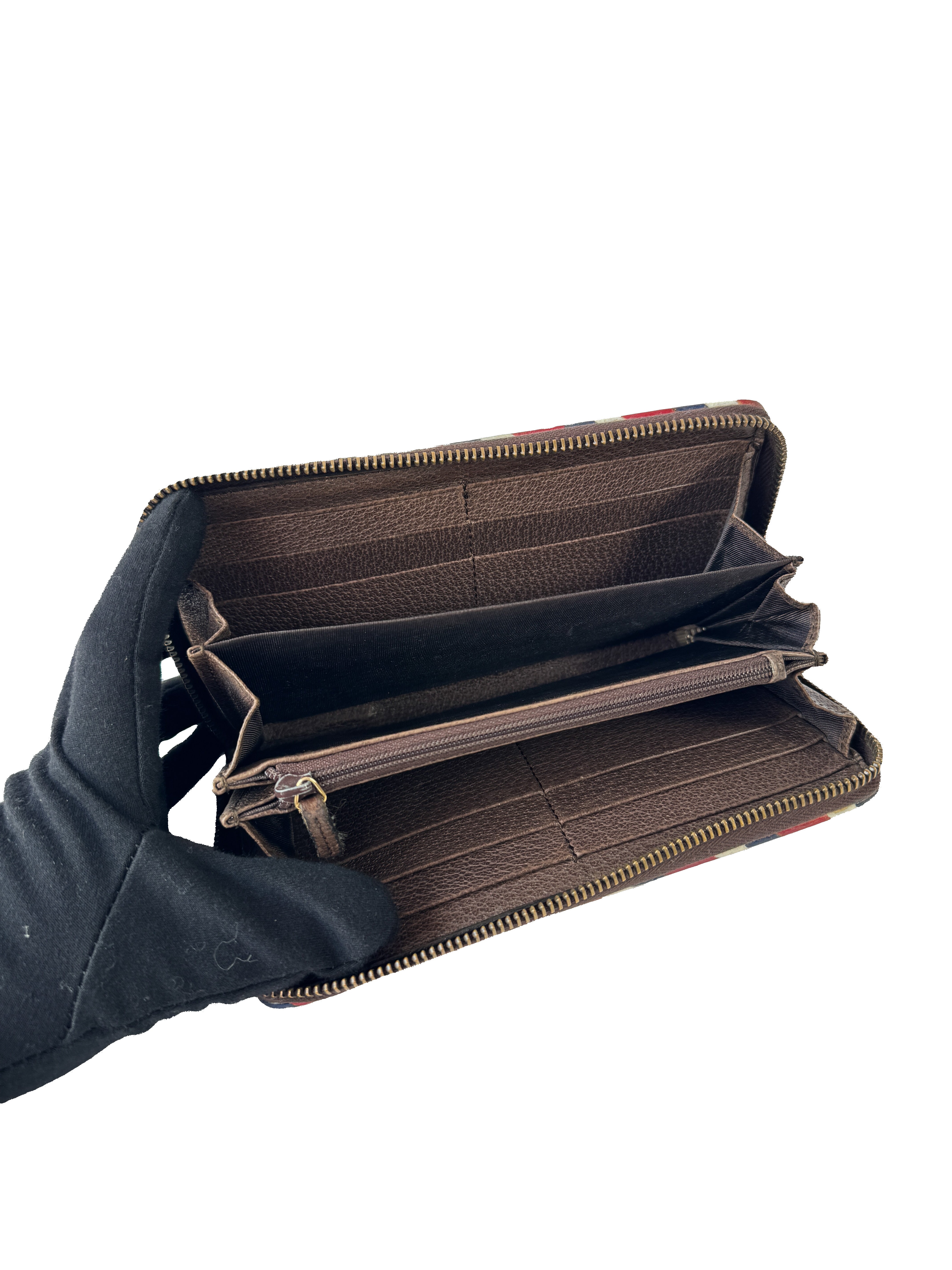 Gucci GG Supreme monogram UFO patch zip around wallet 473909.0959