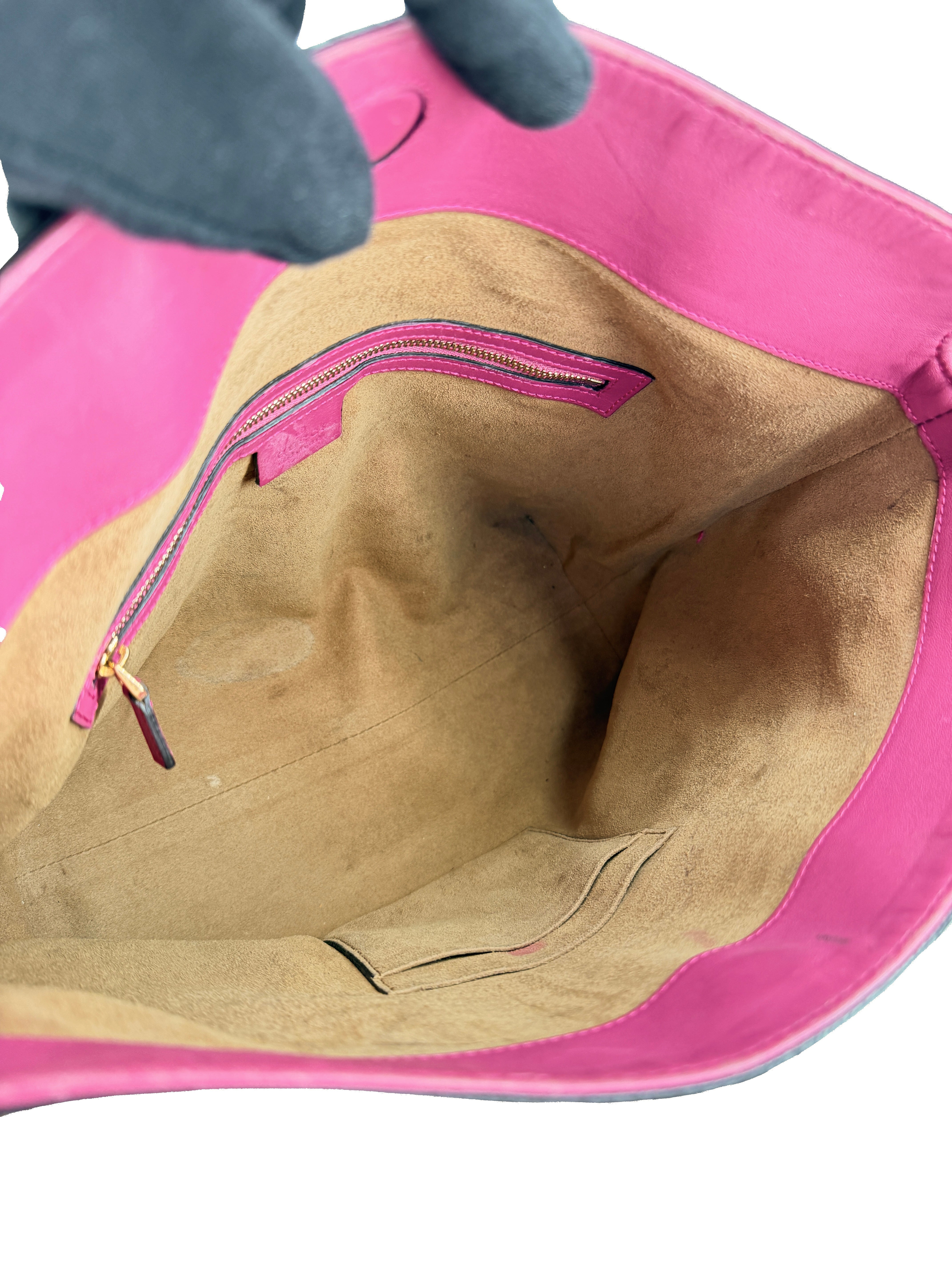 Gucci linea A foldover GG supreme tote pink/red 429147 498879