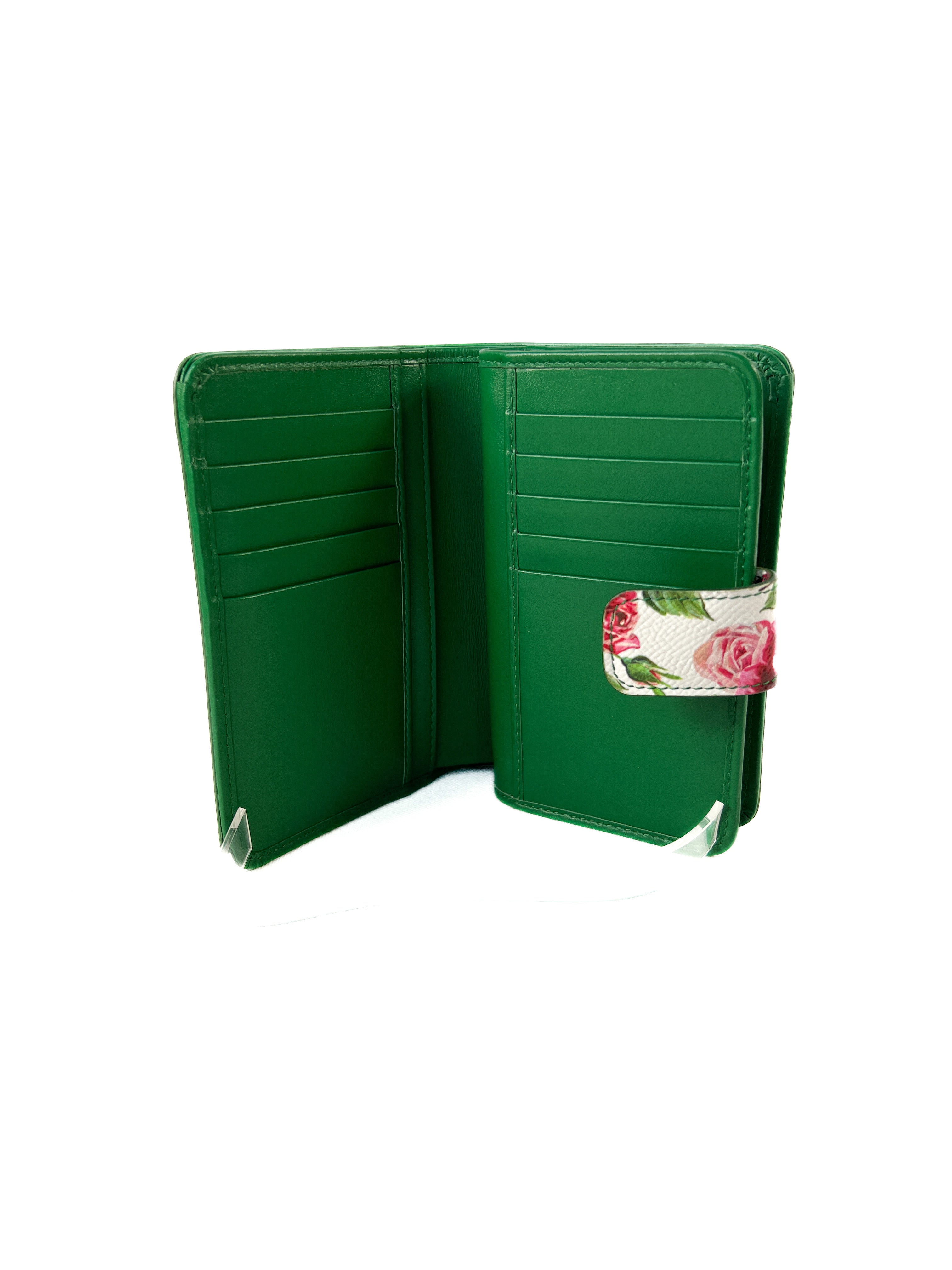 Dolce & Gabbana floral Dauphine leather wallet