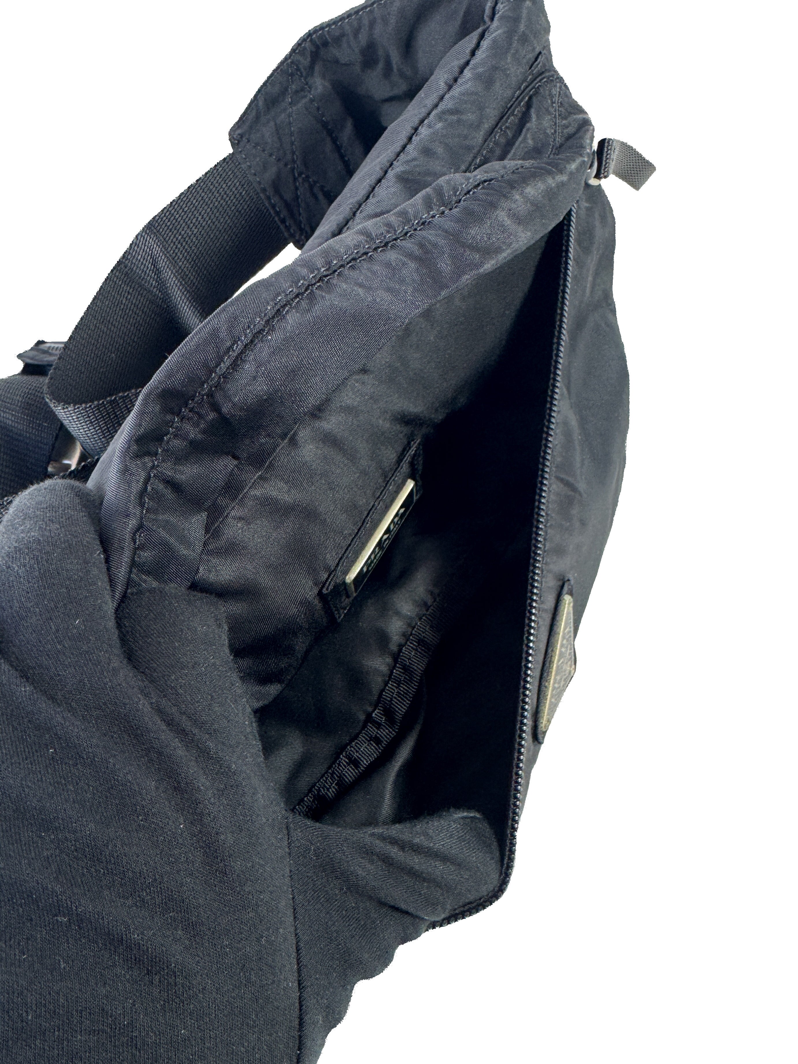 Prada Tessuto black nylon belt bag
