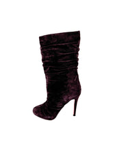 Christian Louboutin dark purple Piros 120 veau velours boots size 39 BOX **as is**