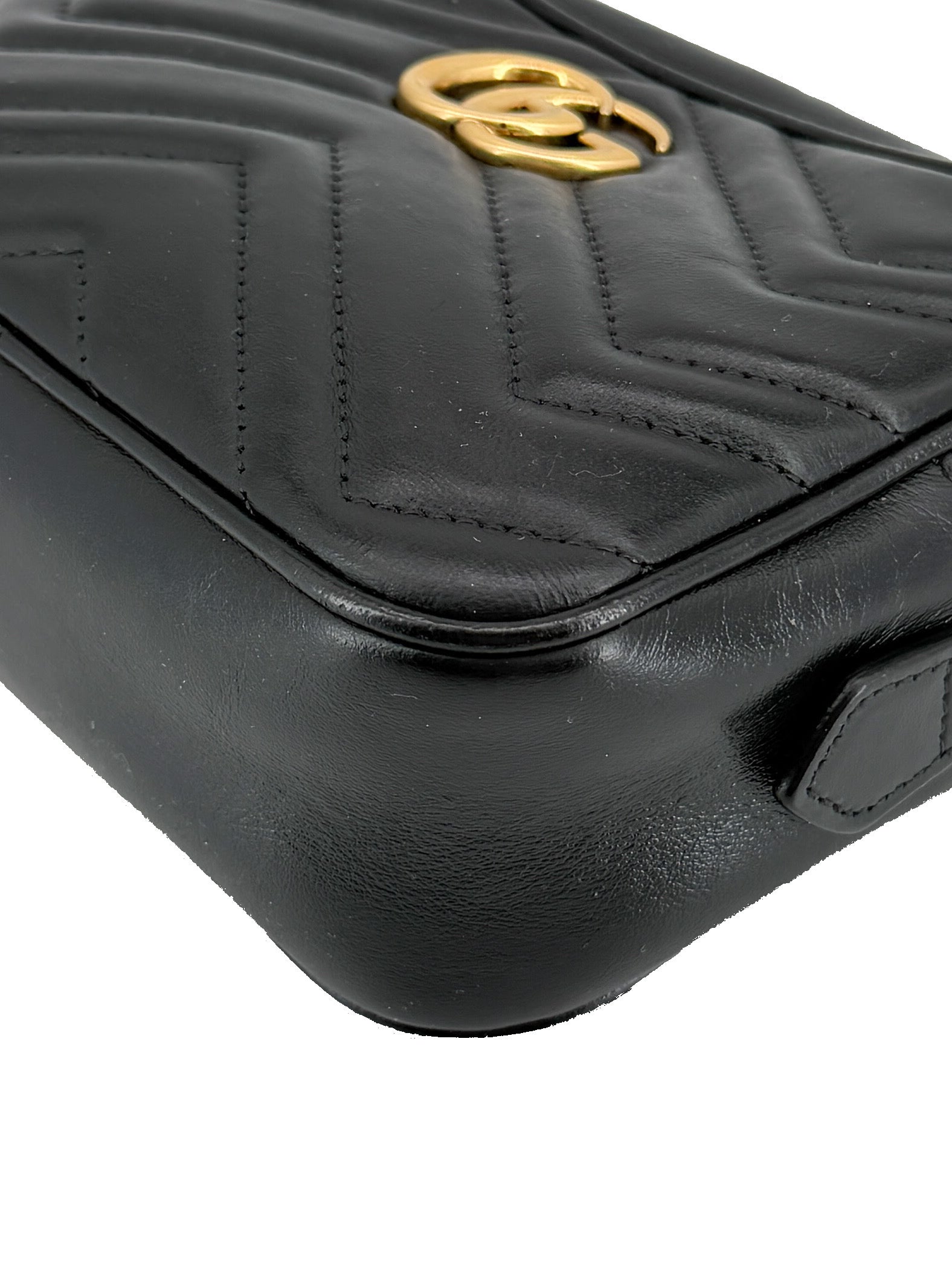 Gucci black GG mini Marmont camera bag 446065 525040