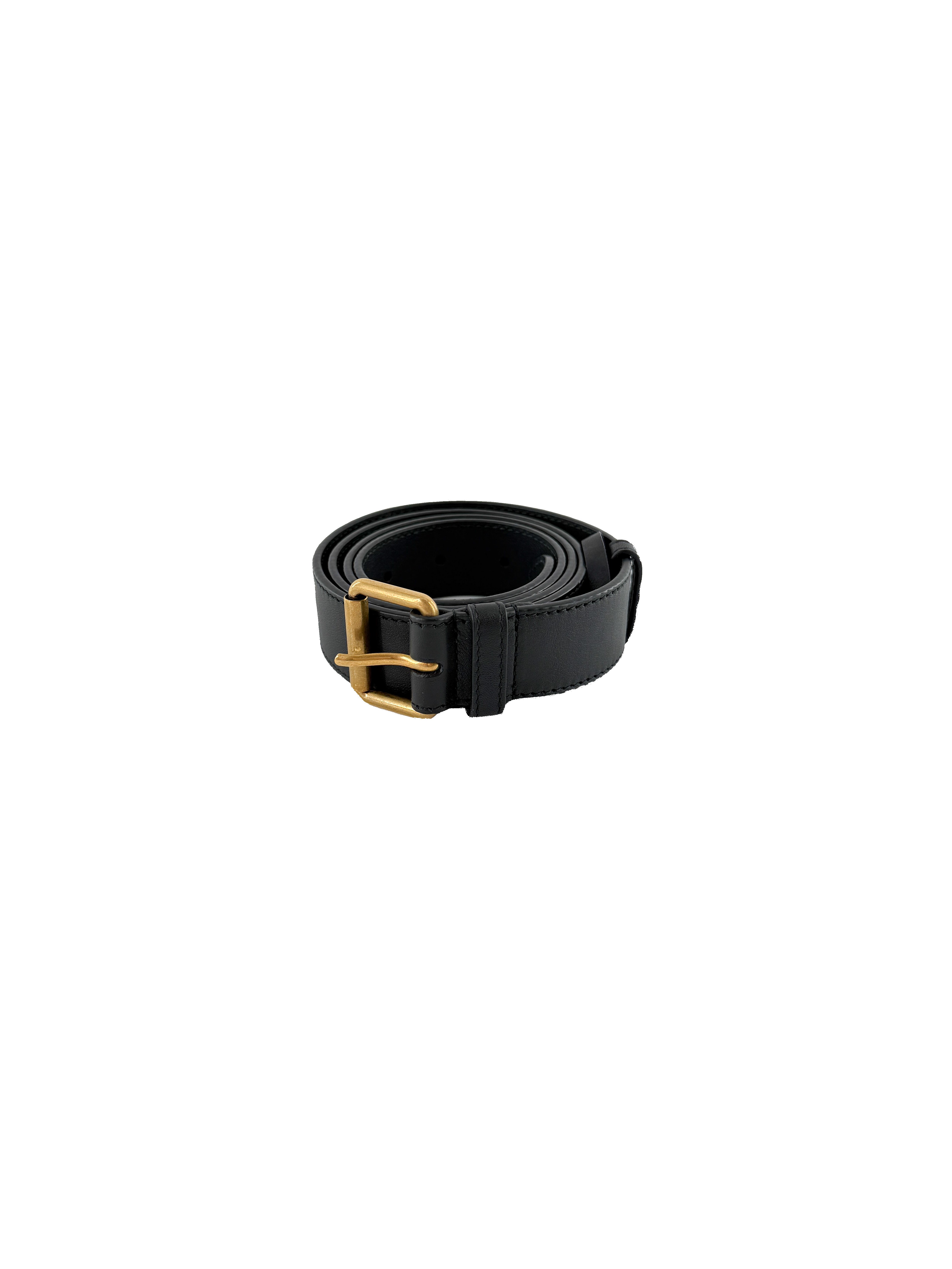 Gucci black leather, velvet crystal star GG marmont belt bag 476434 493075