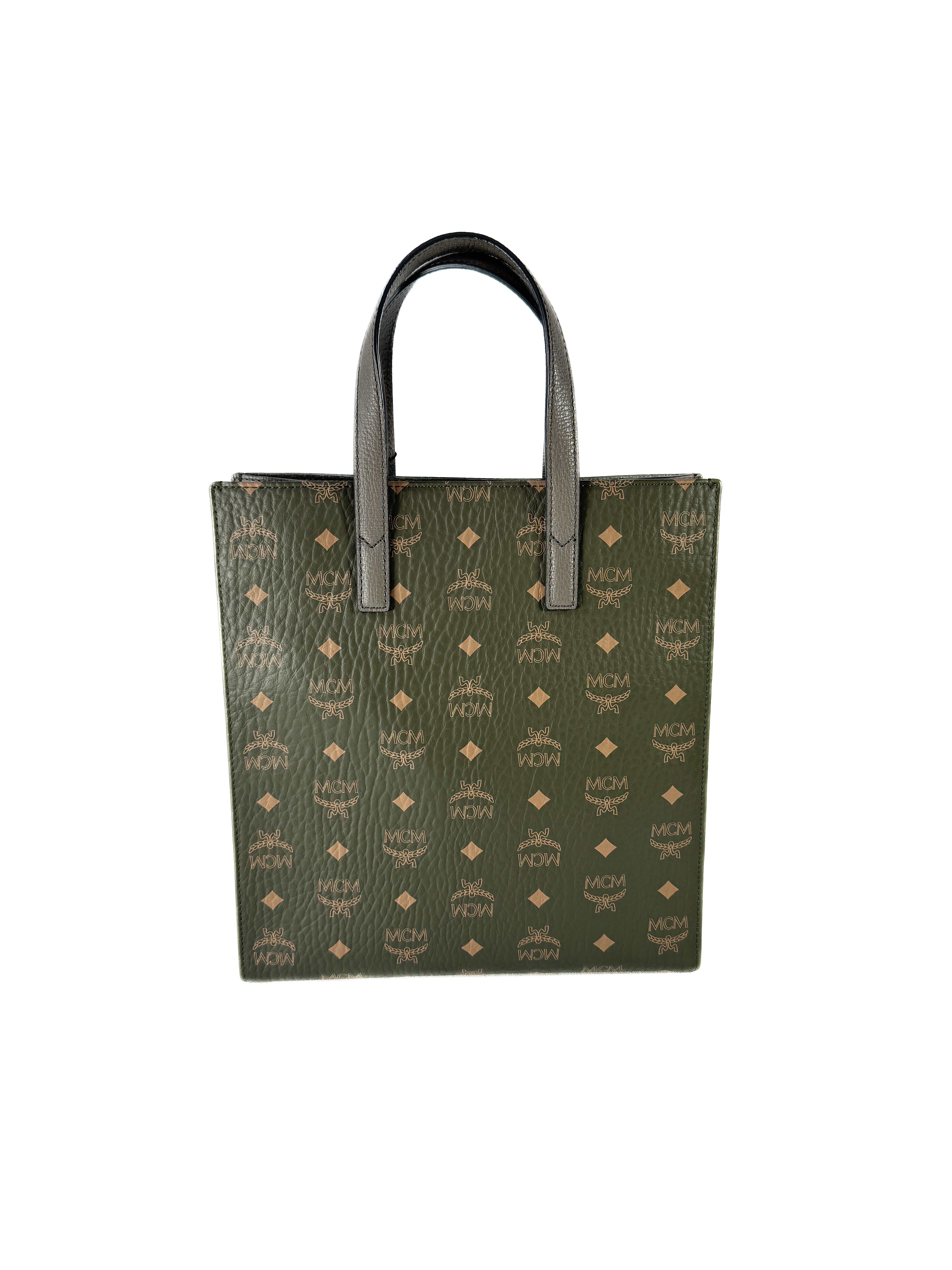 MCM olive small Visetos Aren tote NWT 10752204