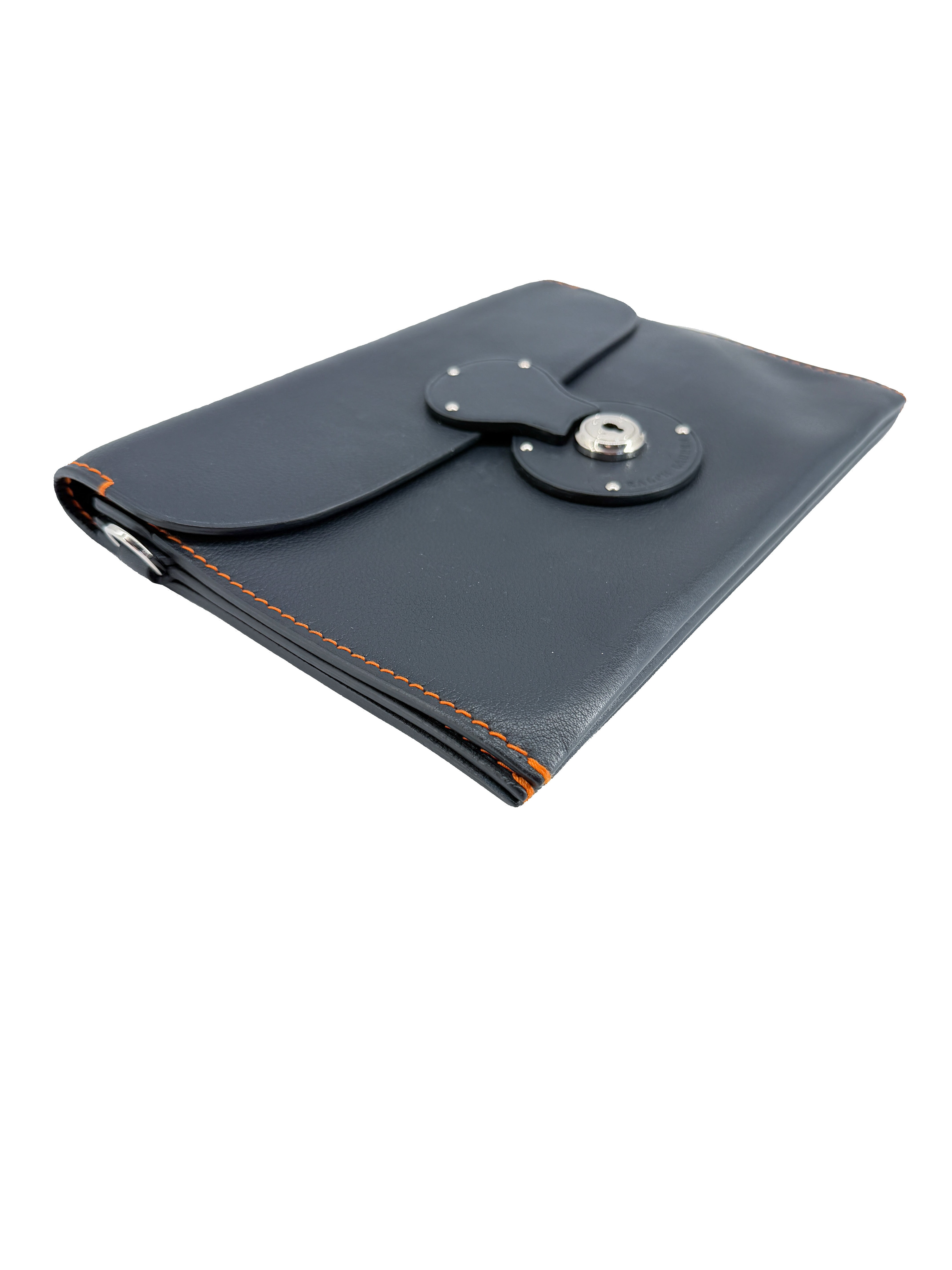 Ralph Lauren navy leather Ricky crossbody