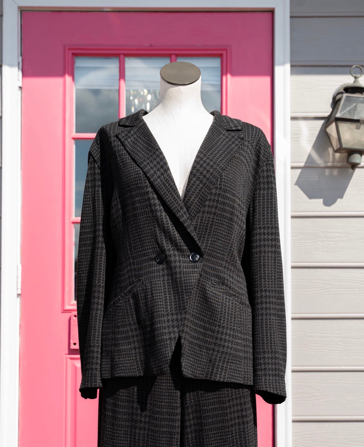 Universal Standard black gray houndstooth blazer size US 18-20