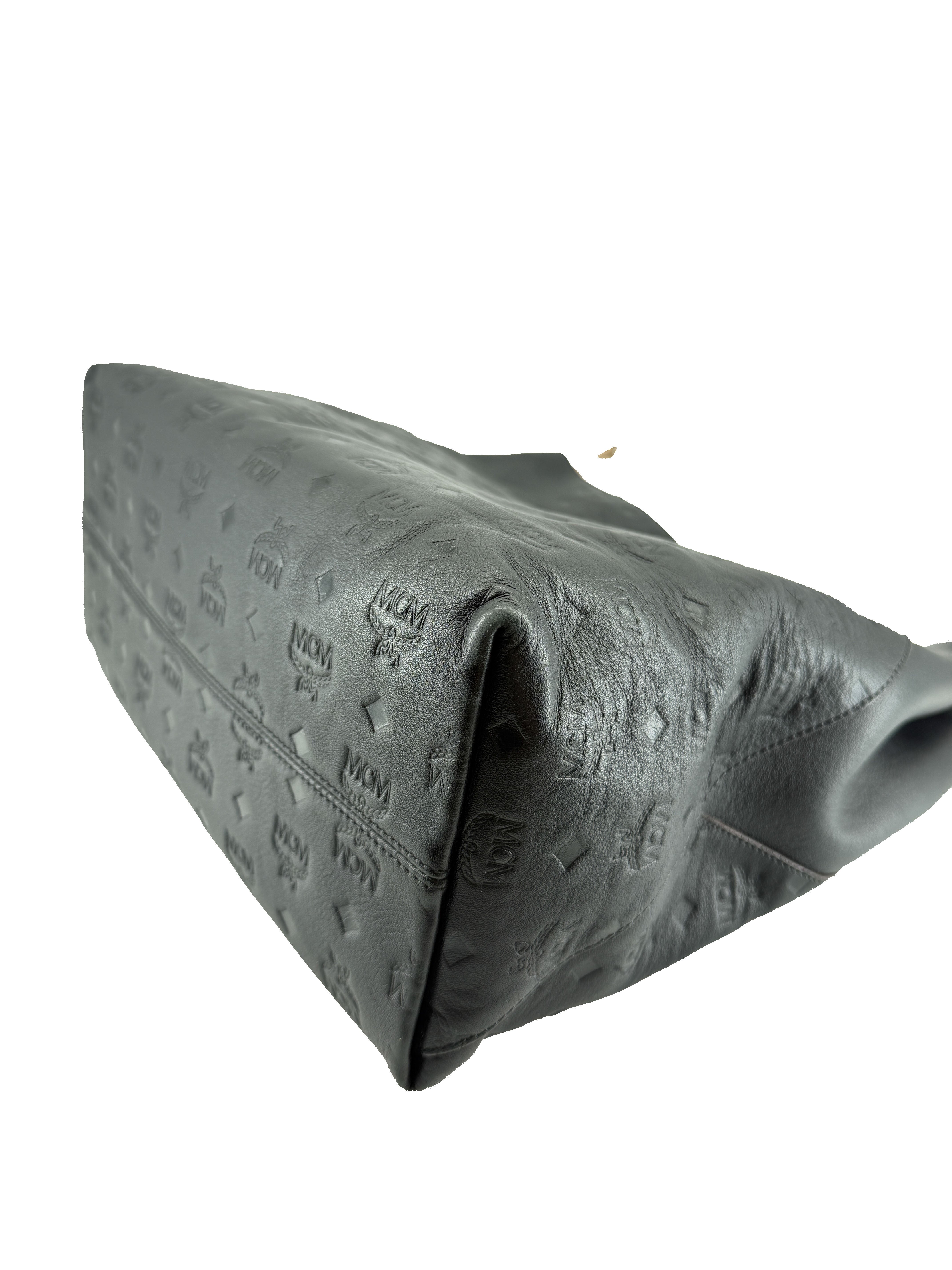 MCM black leather Klara hobo