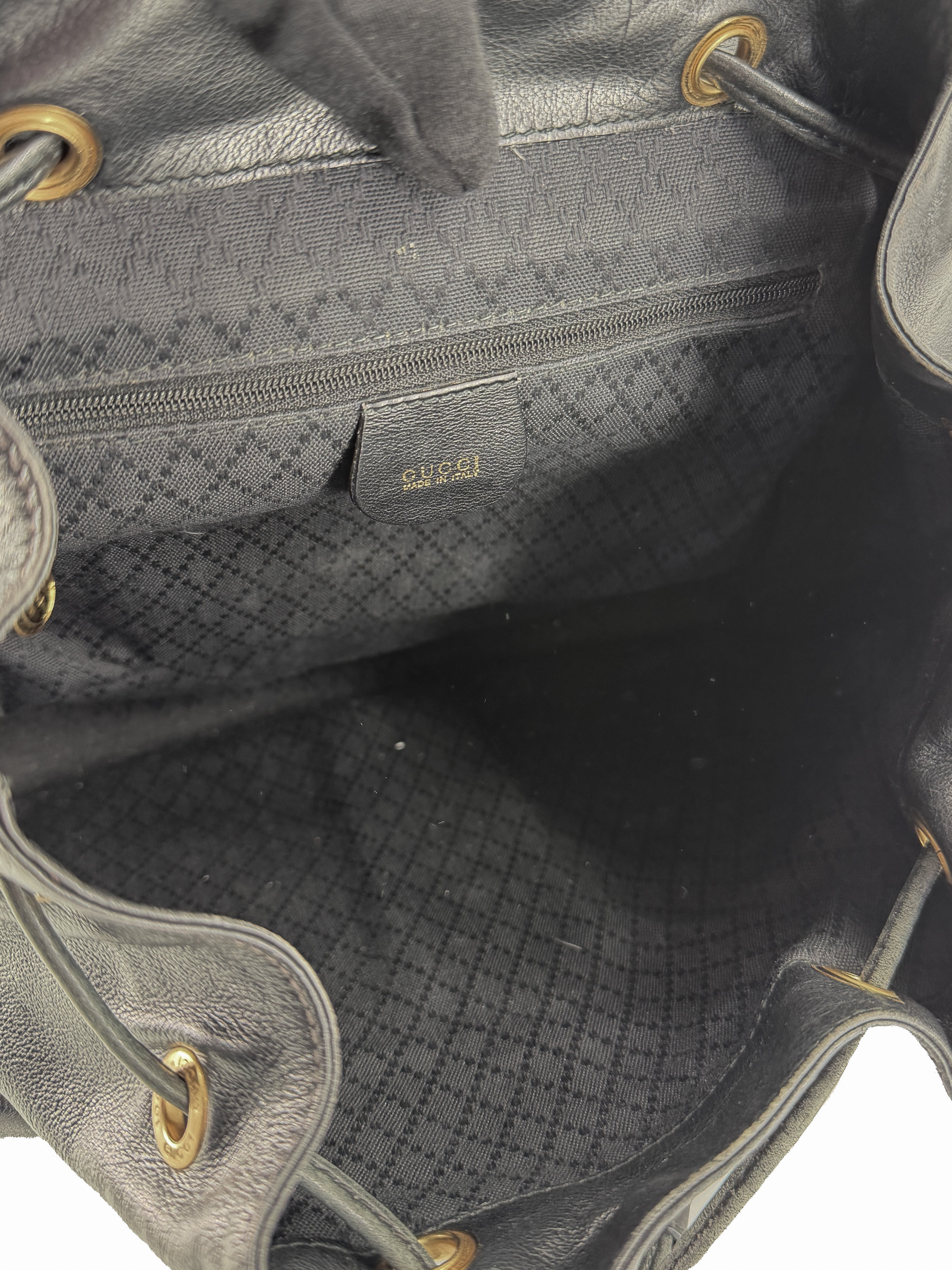 Gucci black Bamboo handle backpack 3580016