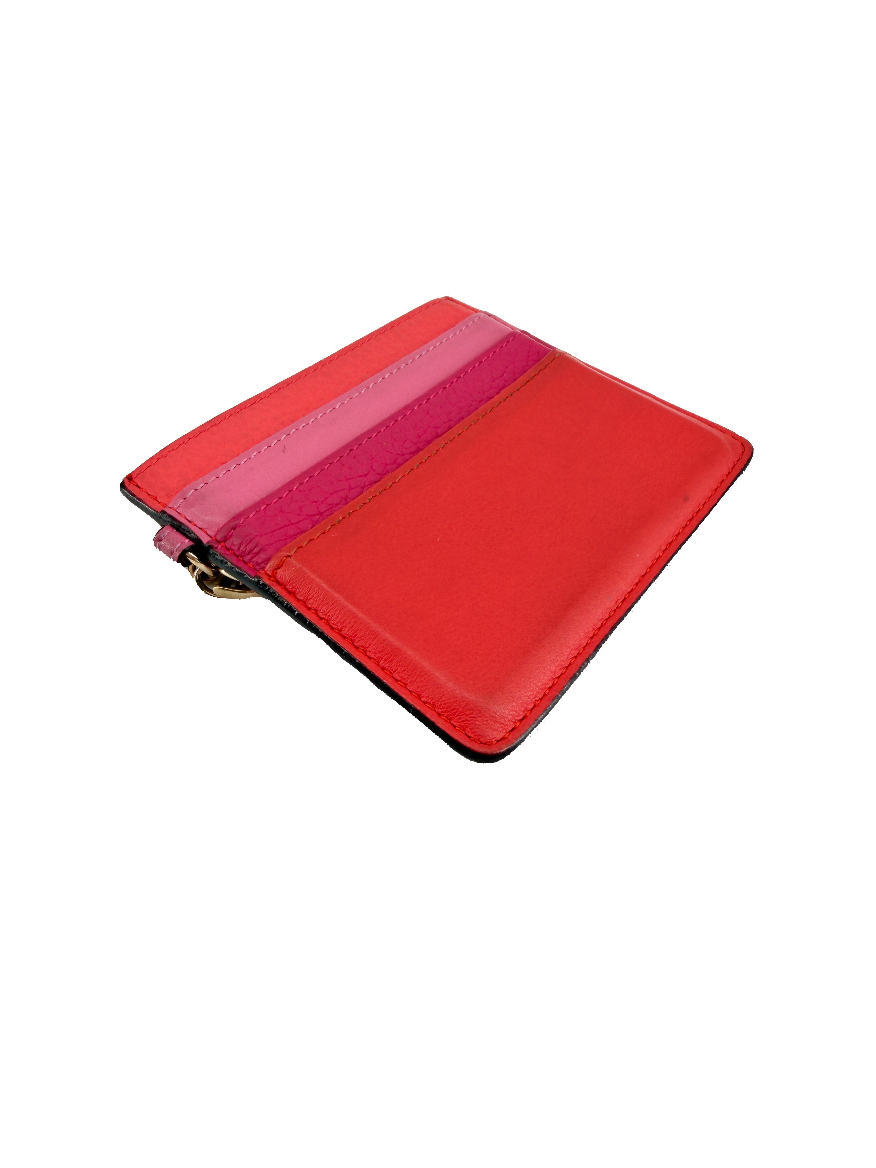 Christian Dior Lady Dior pink and orange card holder  26-MA-1114
