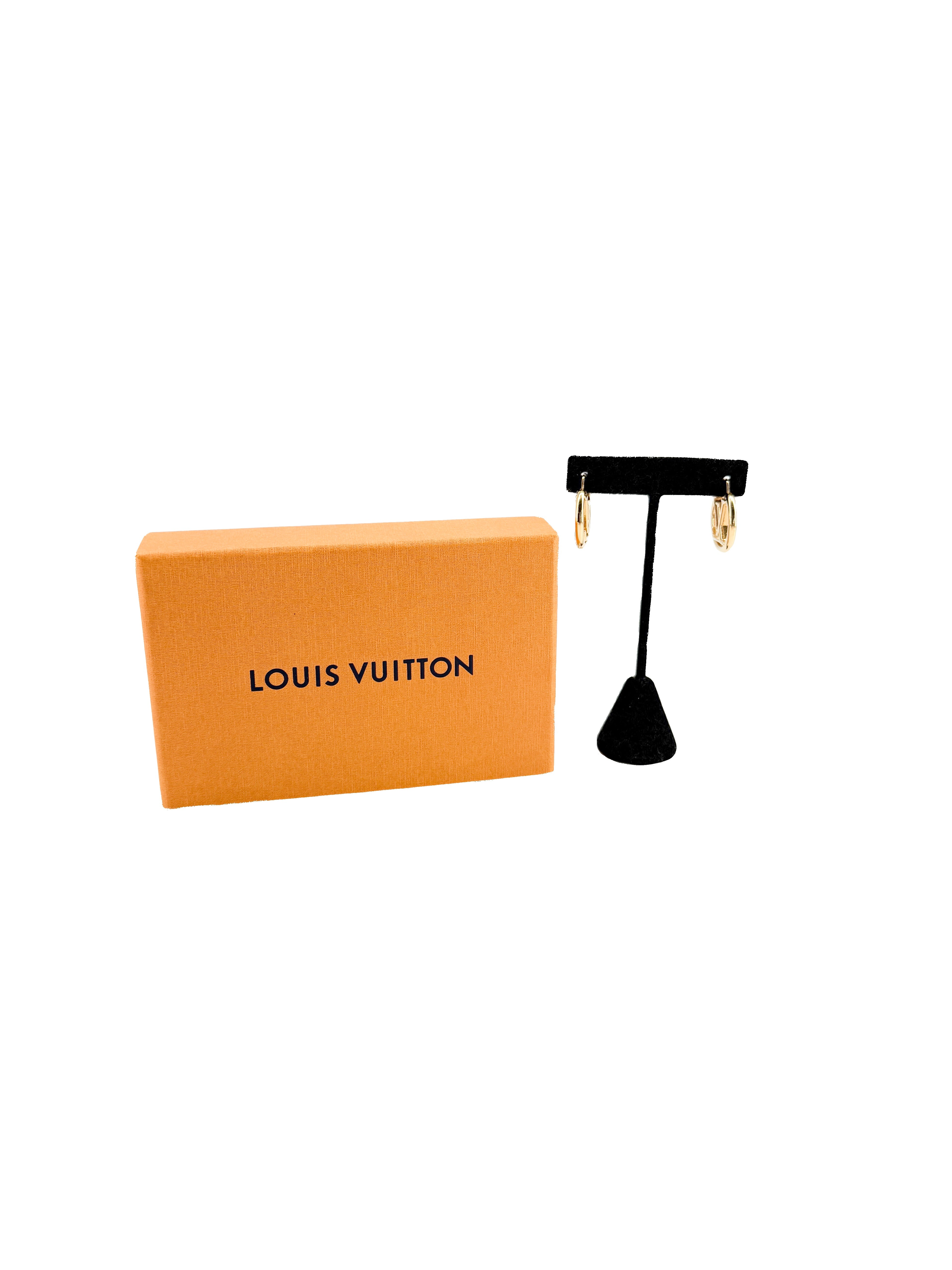 Louis Vuitton gold tone Louise earrings PM