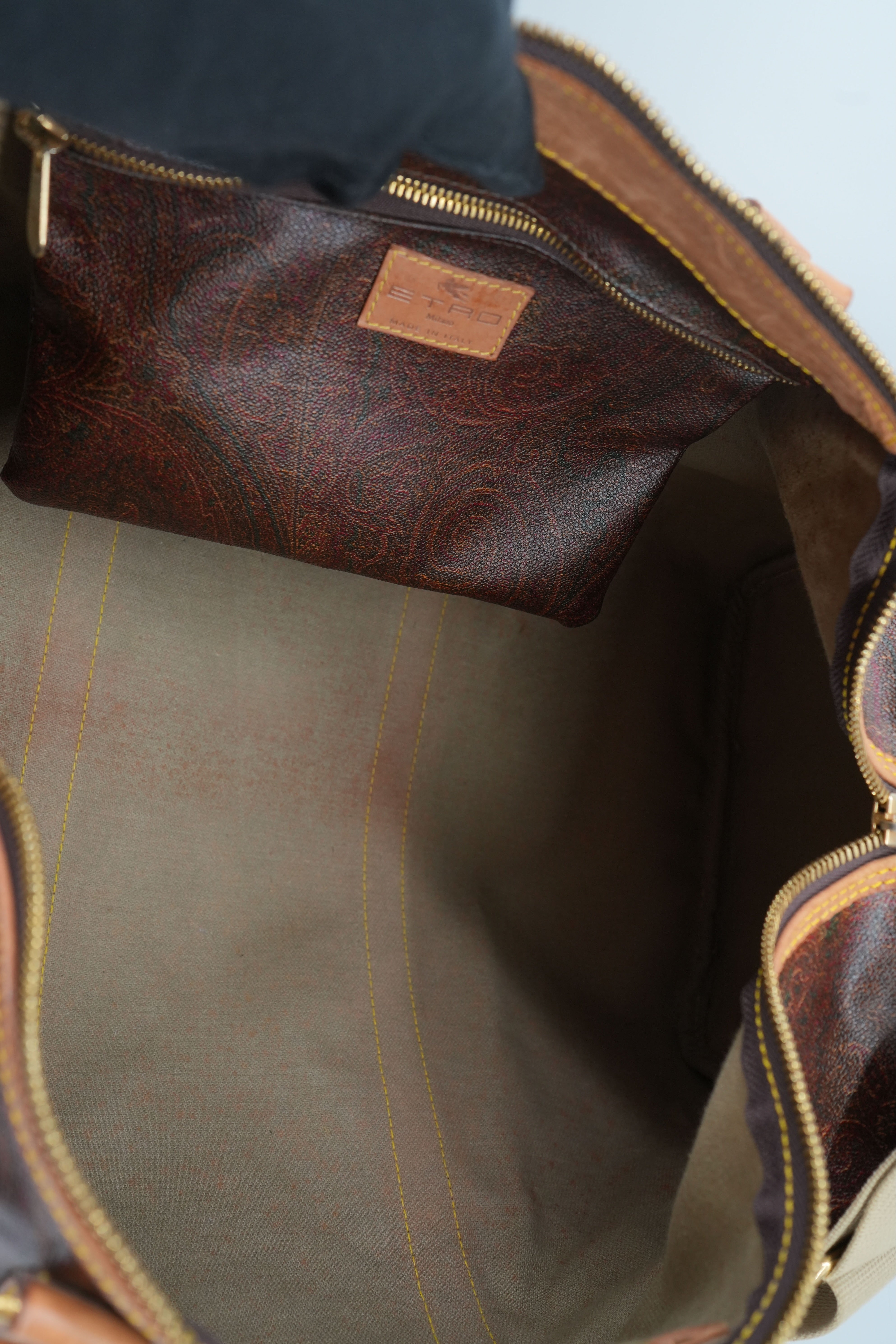 Etro paisley coated canvas weekender 1036719