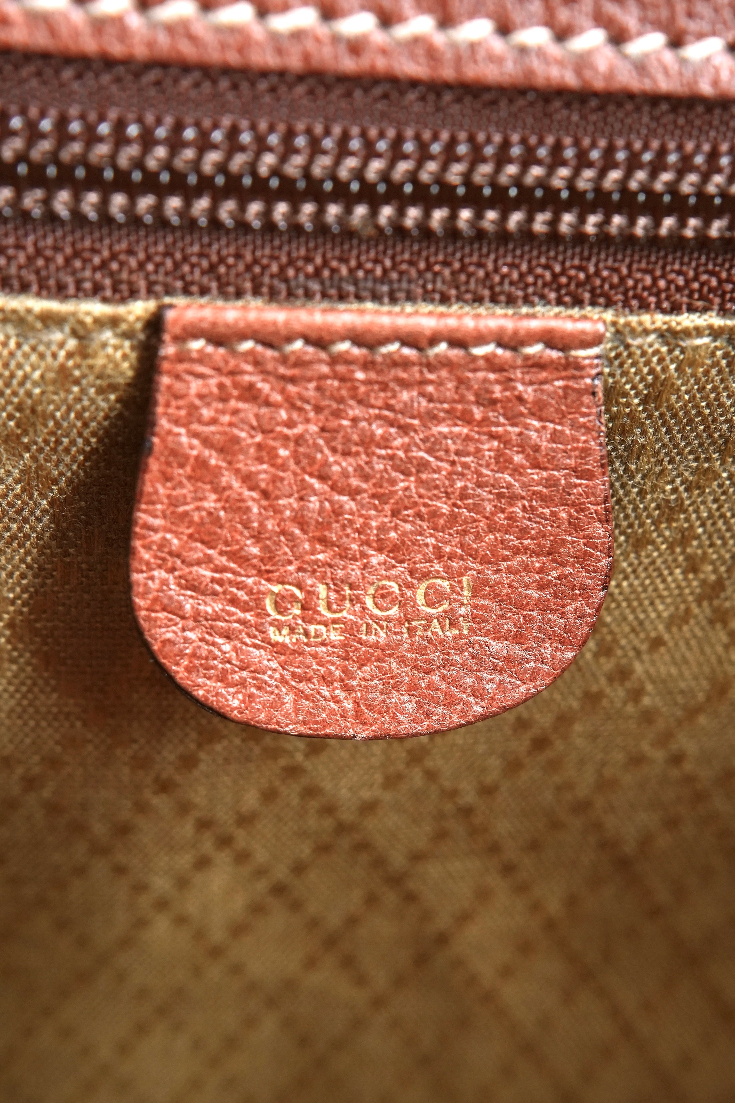 Gucci brown vintage weekender bag 012-122-3435