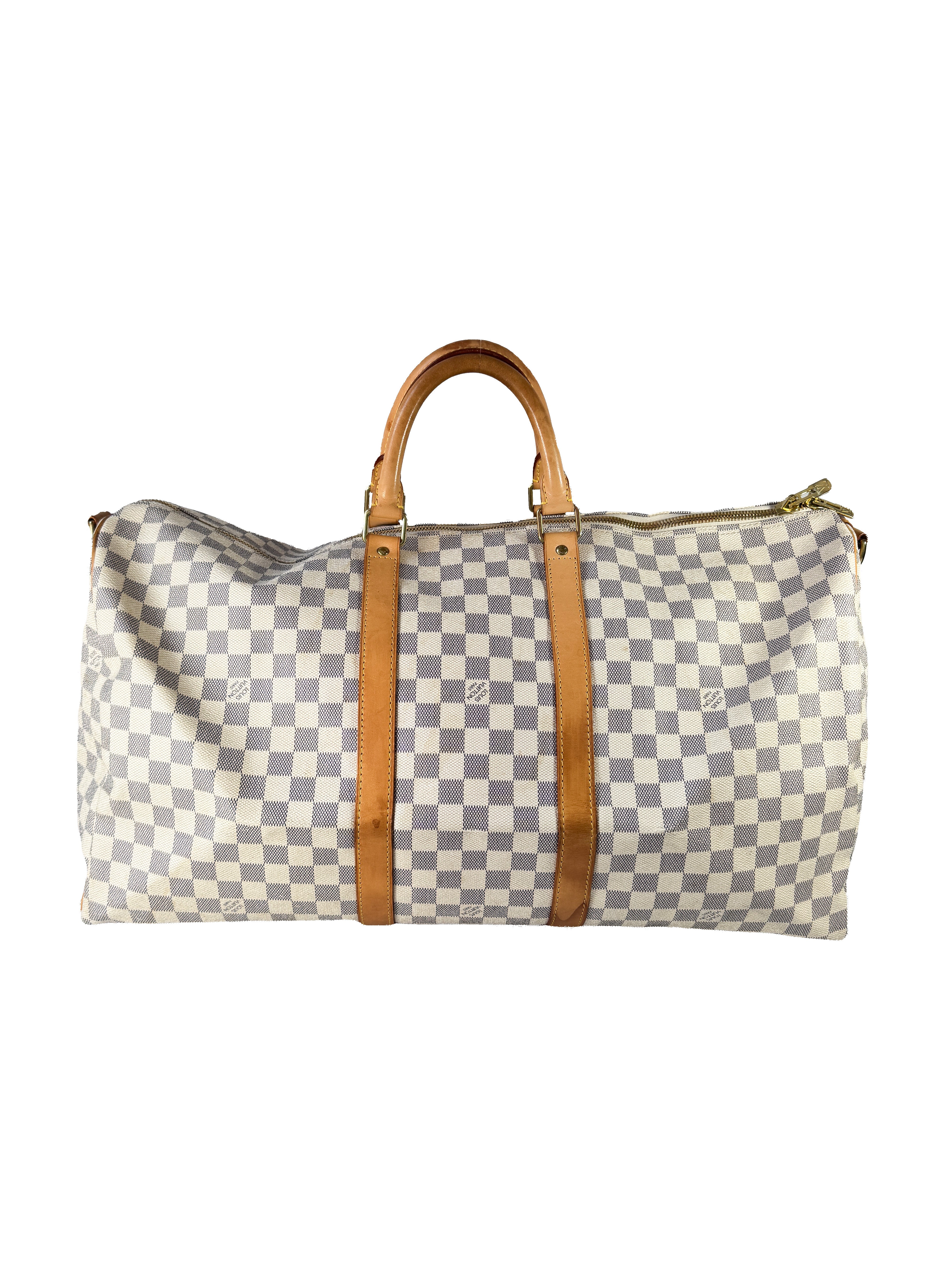 Louis Vuitton damier azur keepall 55 bandouliere MB2017