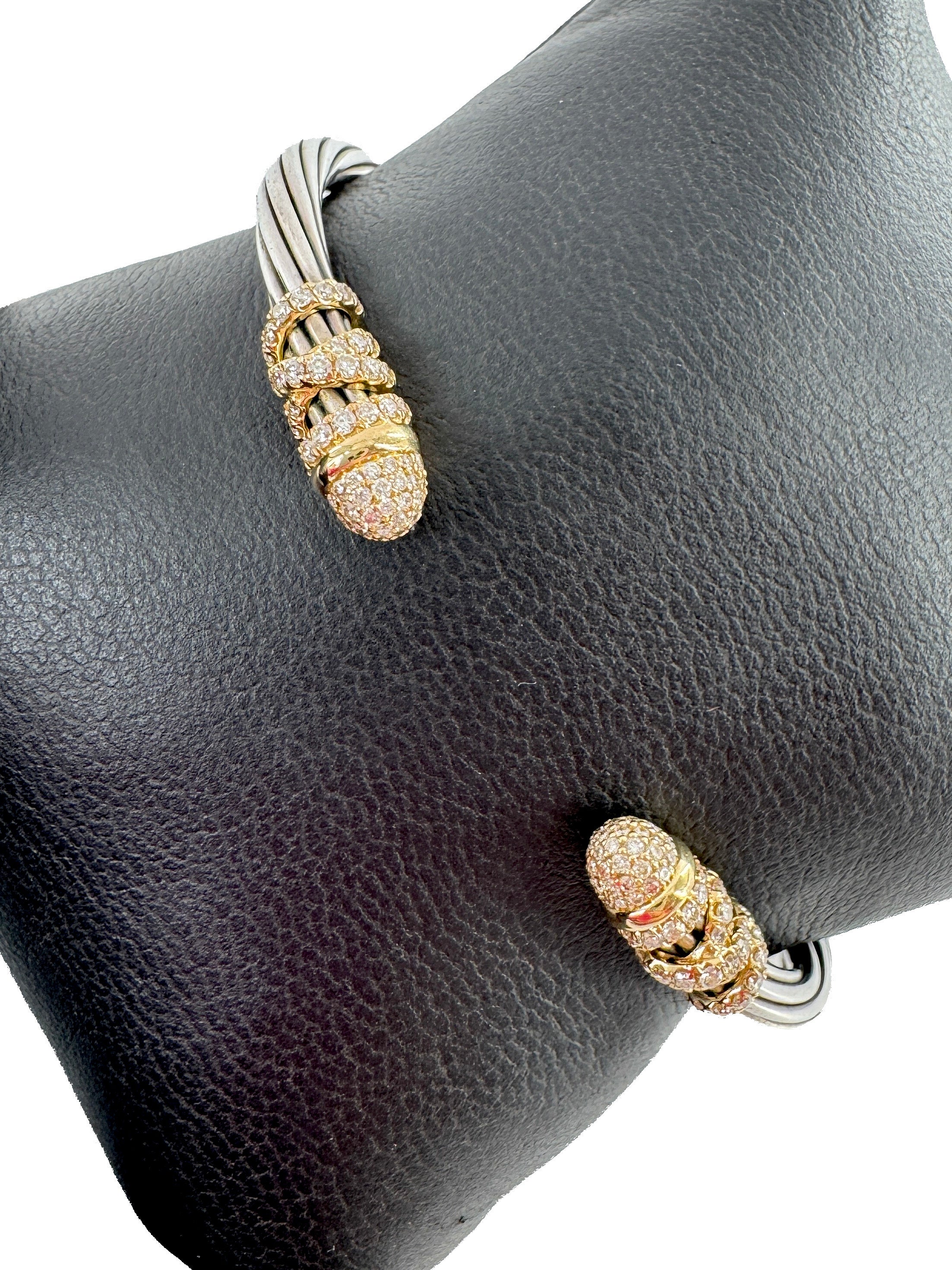 David Yurman Helena diamond bangle bracelet 4mm