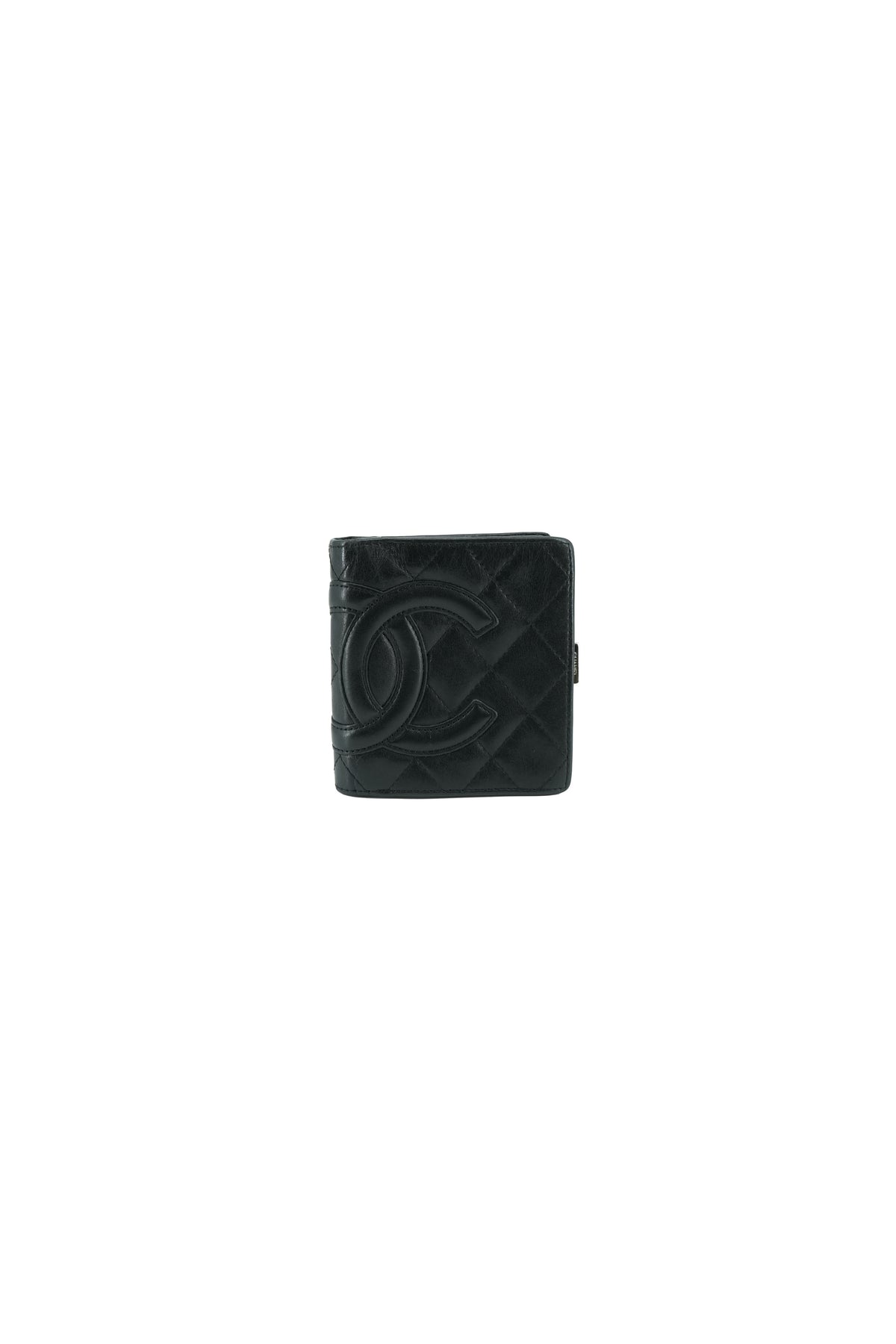 Chanel black quilted Cambon Ligne compact wallet 9349724