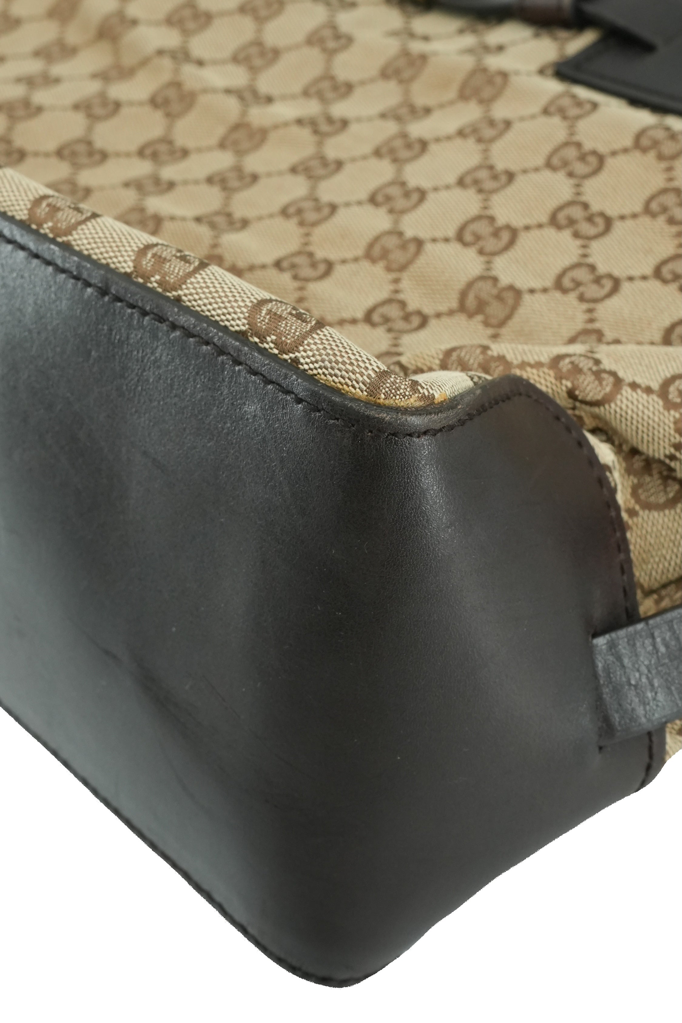 Gucci brown GG belt tote 214397