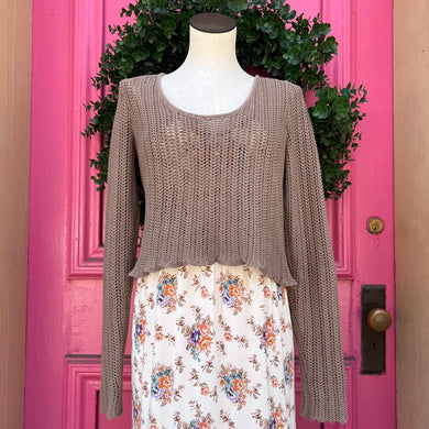 Abercrombie & Fitch brown cropped sweater size S