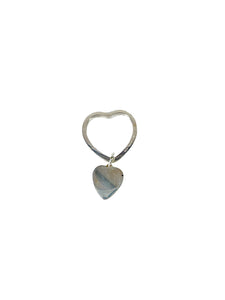 Tiffany & Co sterling silver heart keyring w/charm
