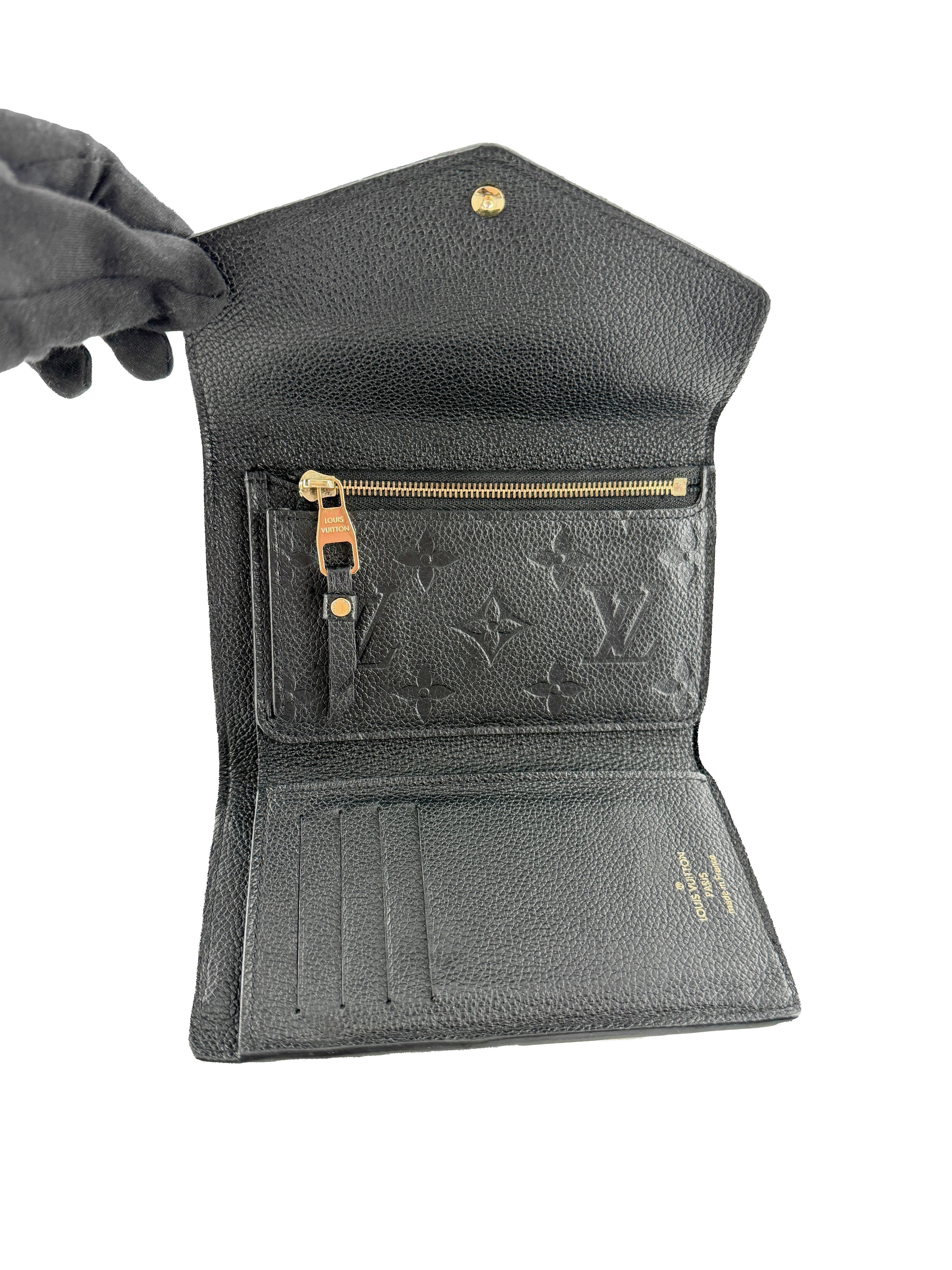 Louis Vuitton black empreinte Compact Curieuse wallet SP0175