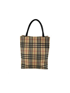 Burberry nova check mini canvas tote