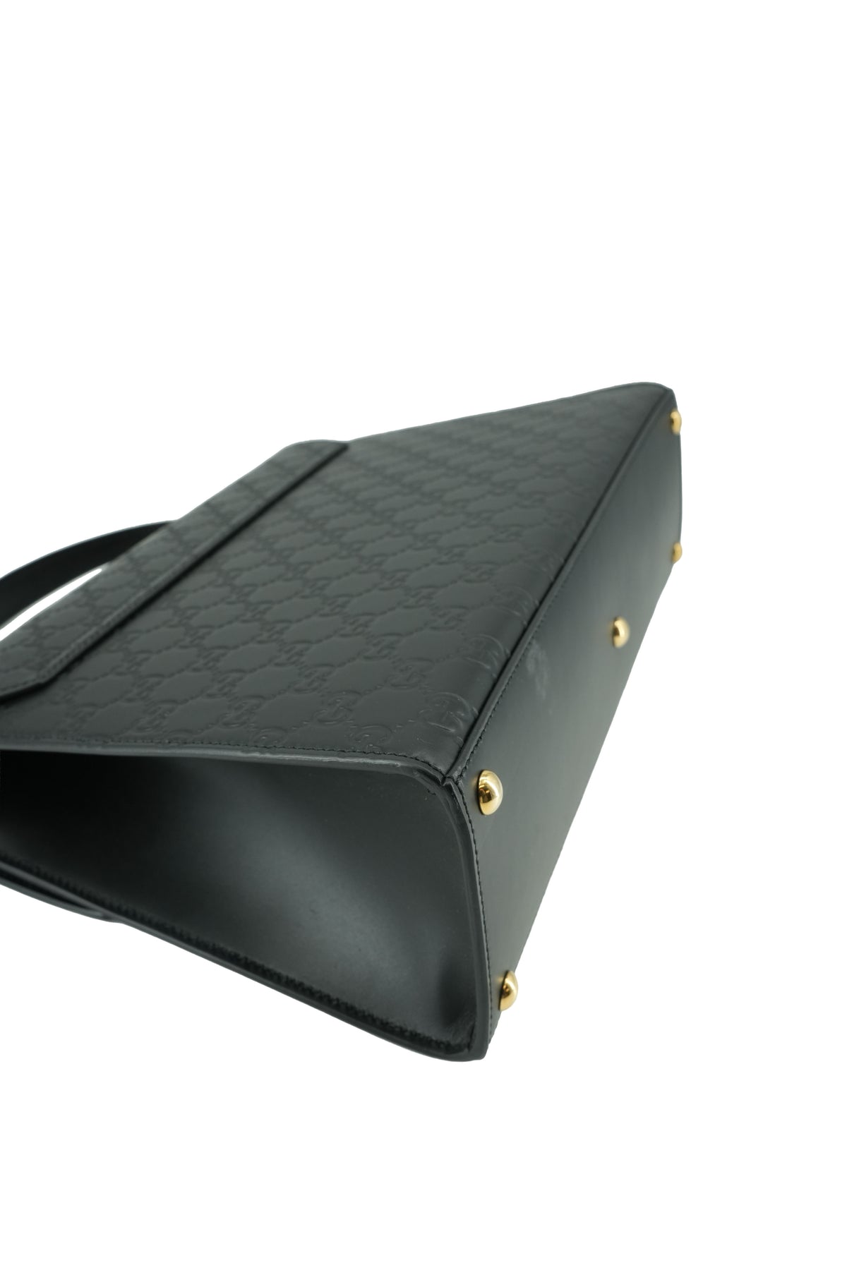 Gucci black GG padlock top handle bag 428208 520981