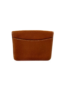 Hermès gold leather dogon card holder wallet