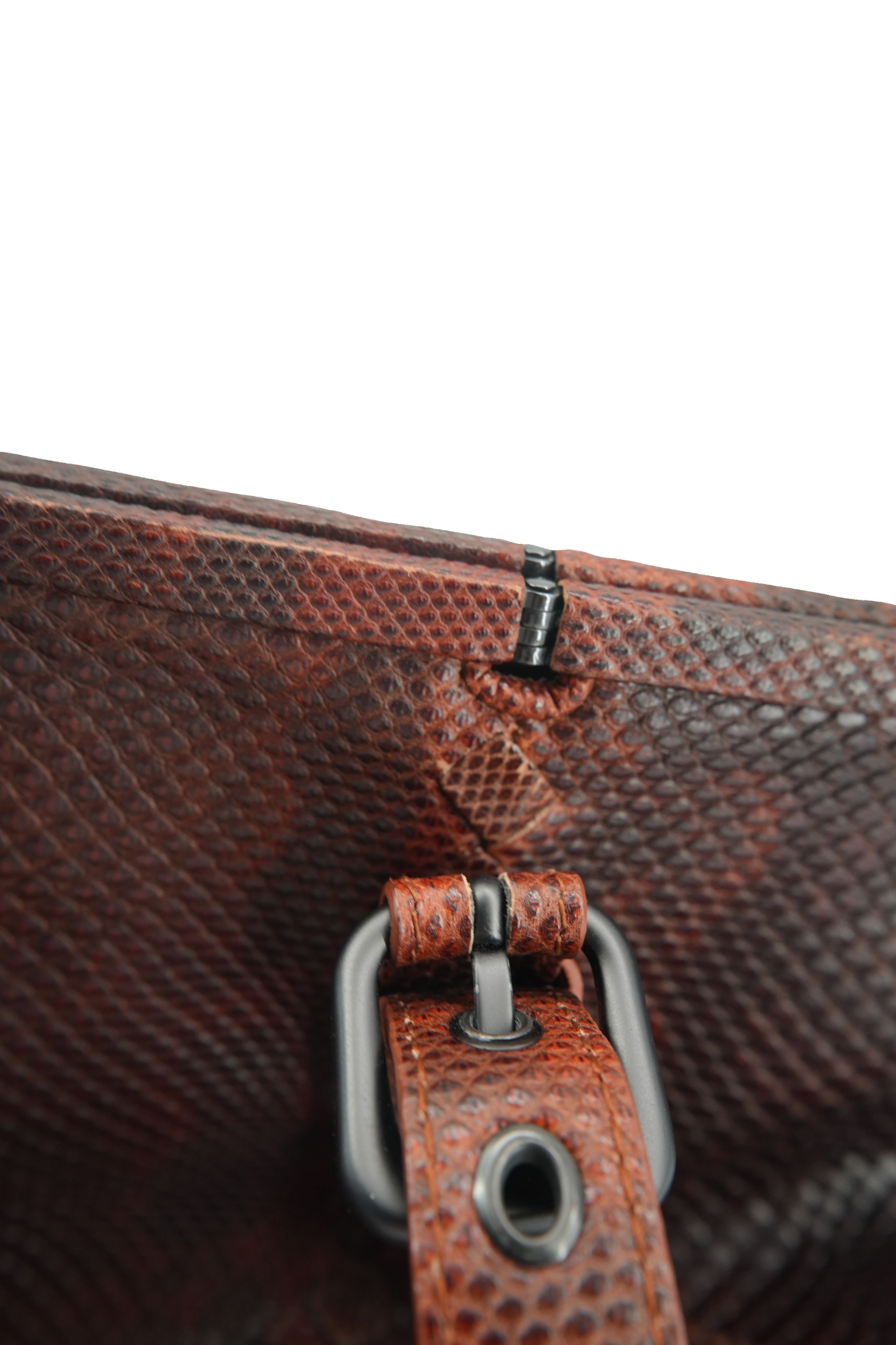 Bottega Veneta dark red python tote 6314