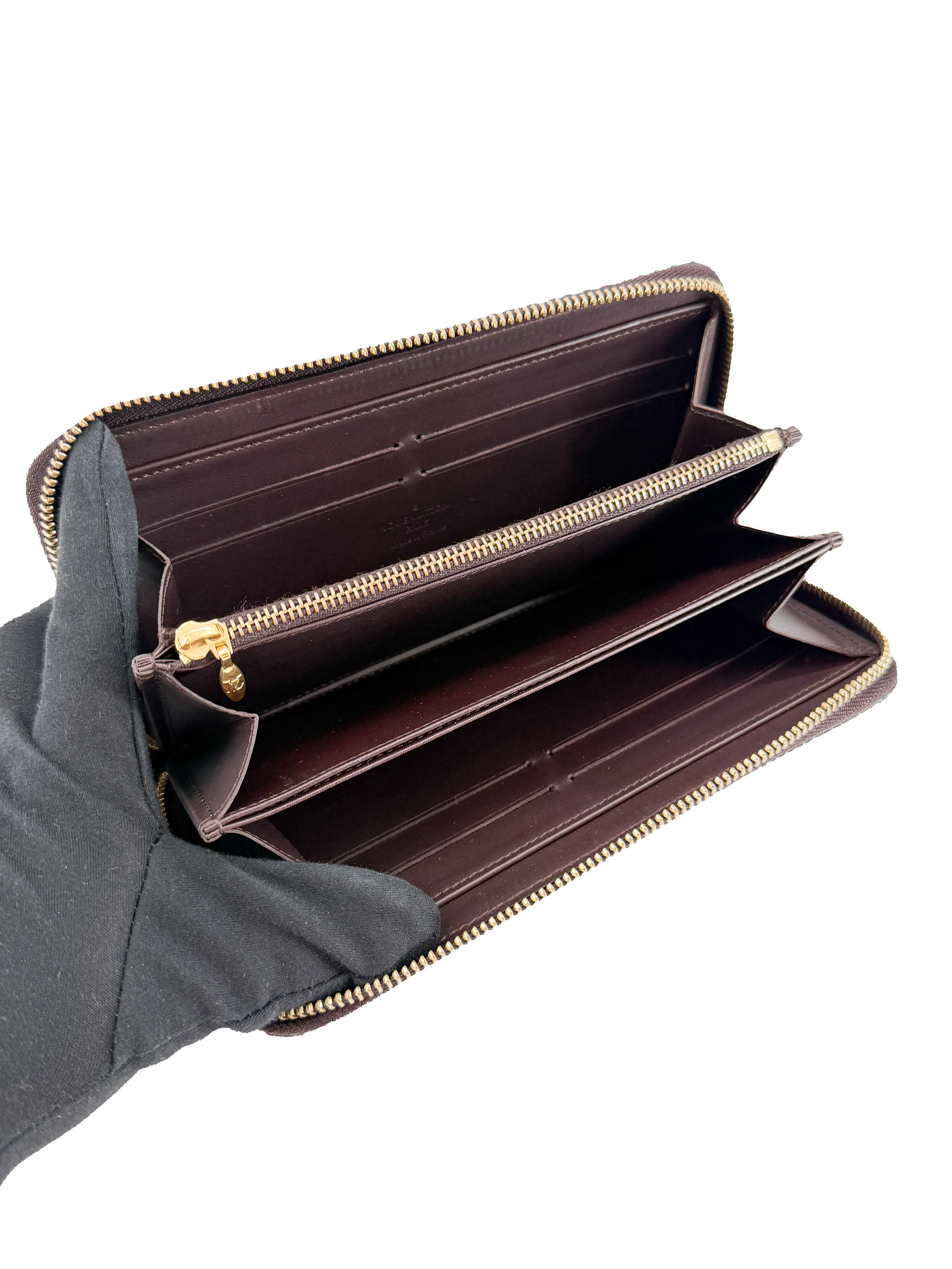 Louis Vuitton amarante vernis zippy wallet MI4182