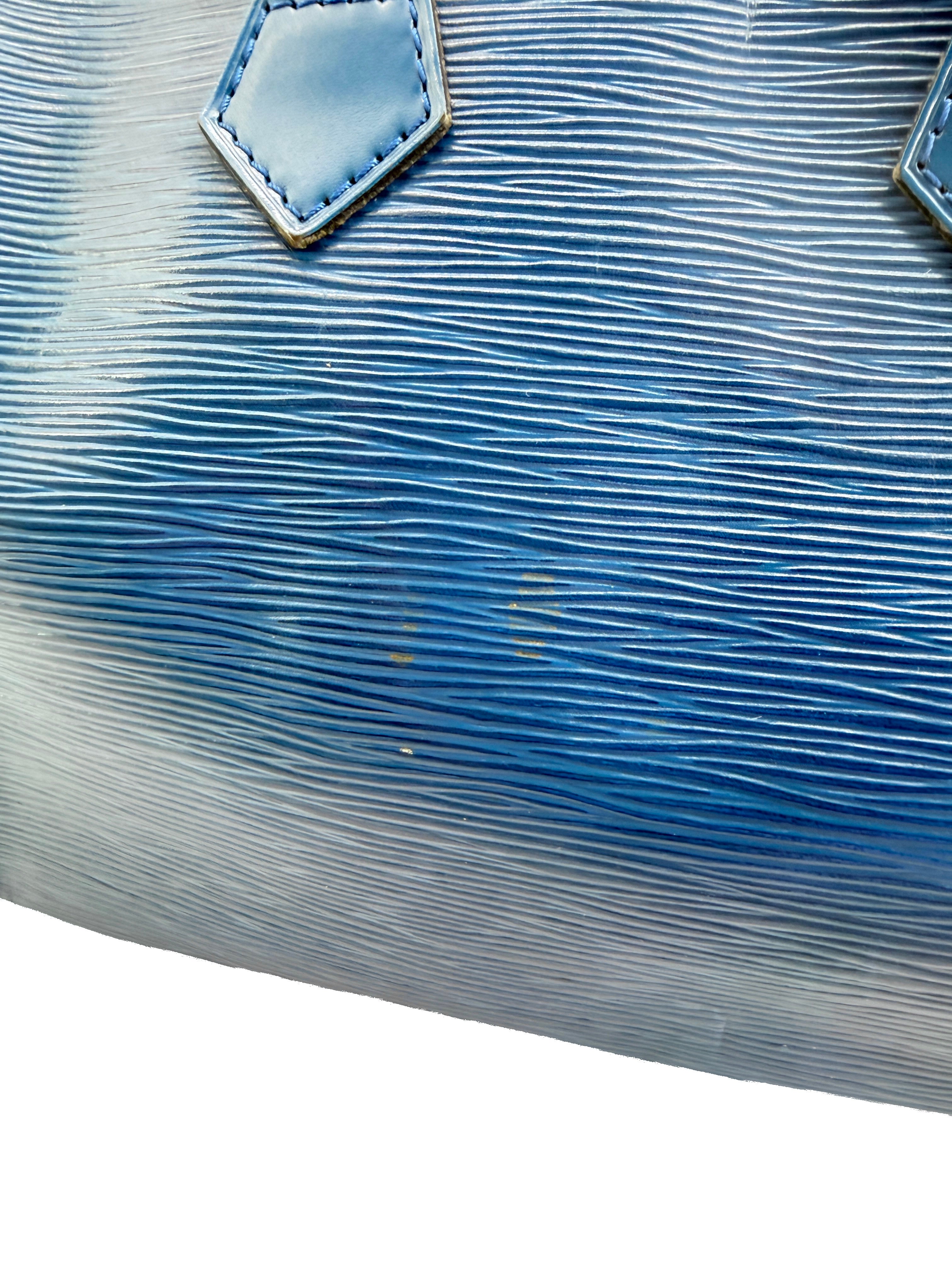 Louis Vuitton blue epi leather Speedy 25 VI0992