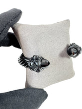 David Yurman black Aluminum Renaissance 7MM cable classic