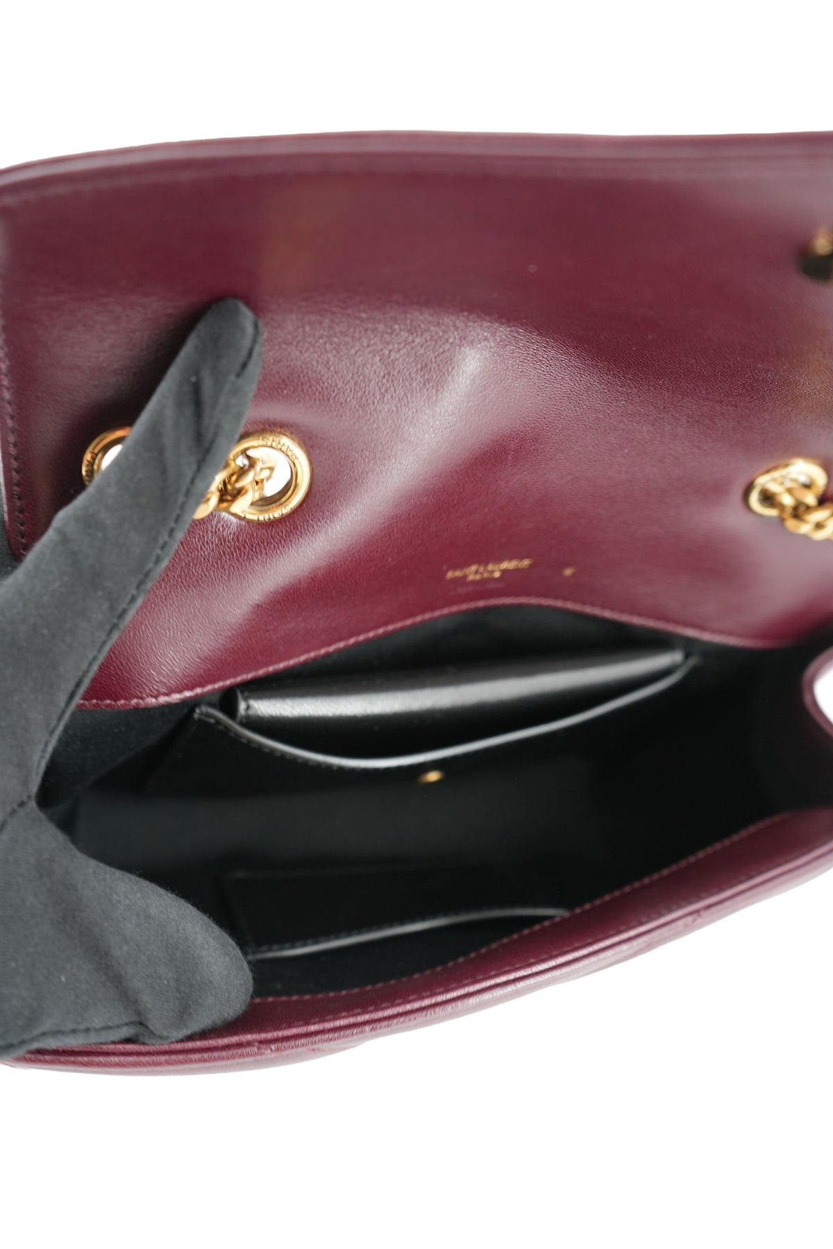 Saint Laurent burgundy LouLou Small ATE801437-0825