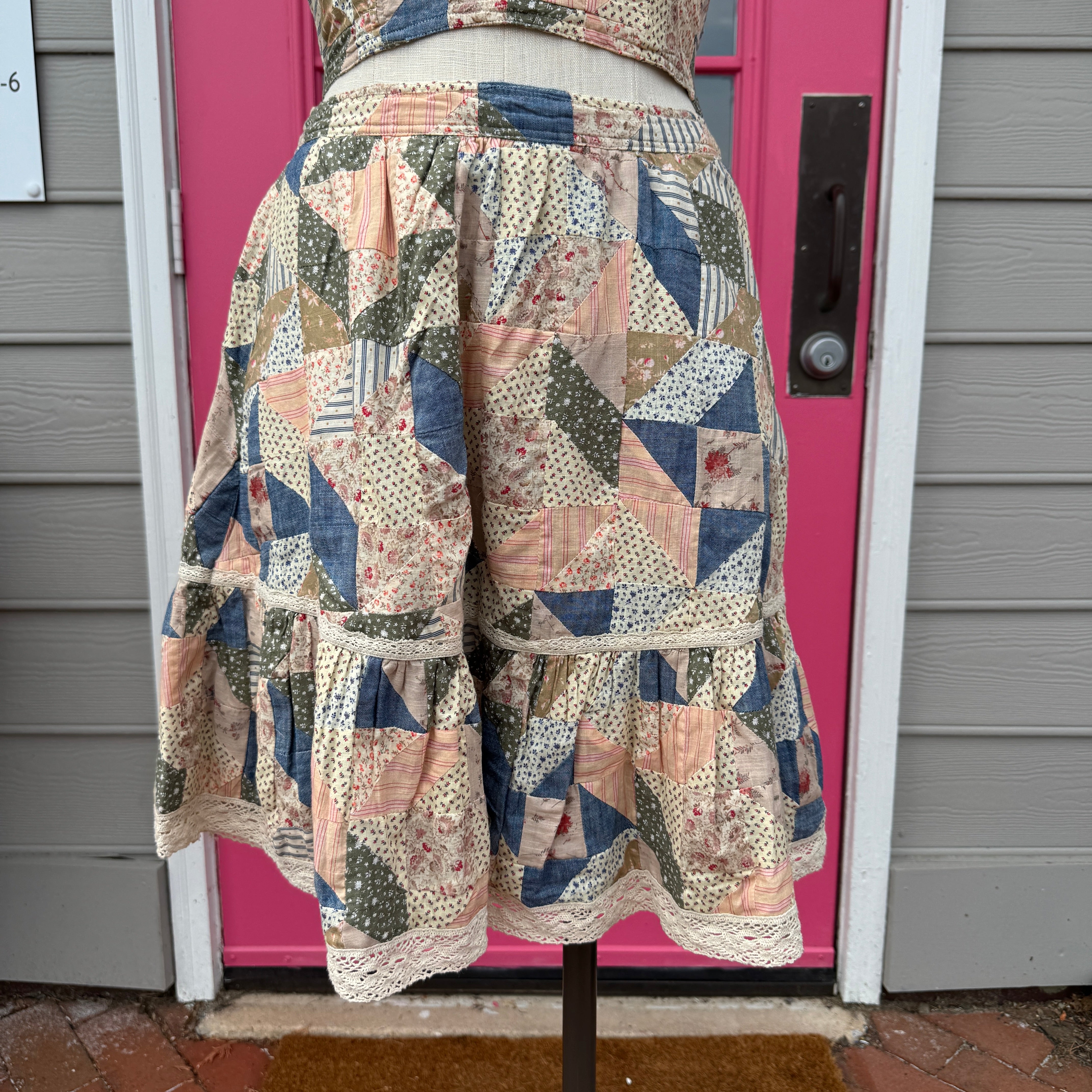 Polo Ralph Lauren multicolor patchwork skirt size 2 NWT