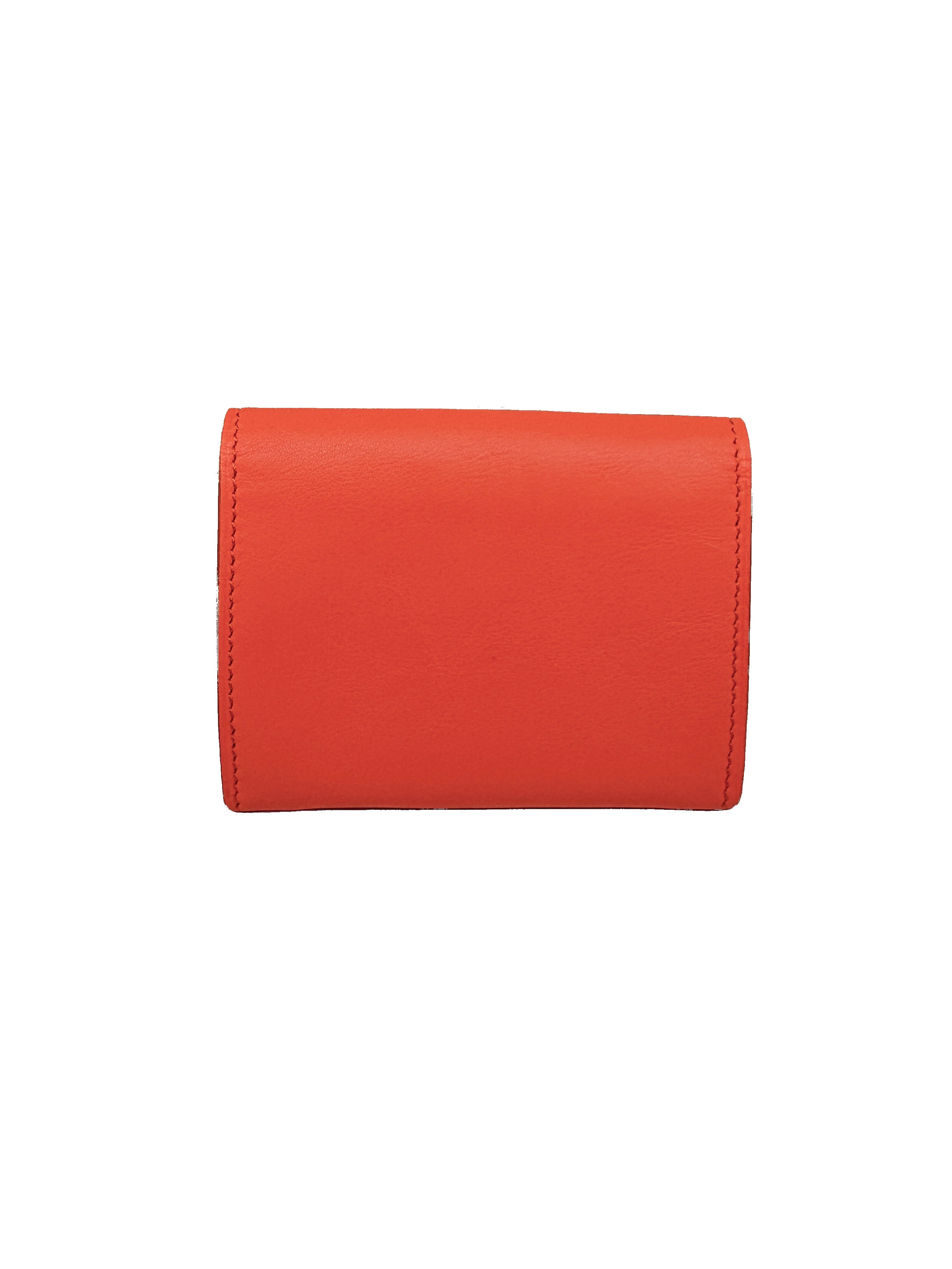 Ralph Lauren orange/green leather Ricky card holder