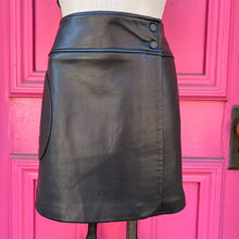 Theory black leather skirt size 12 NWT