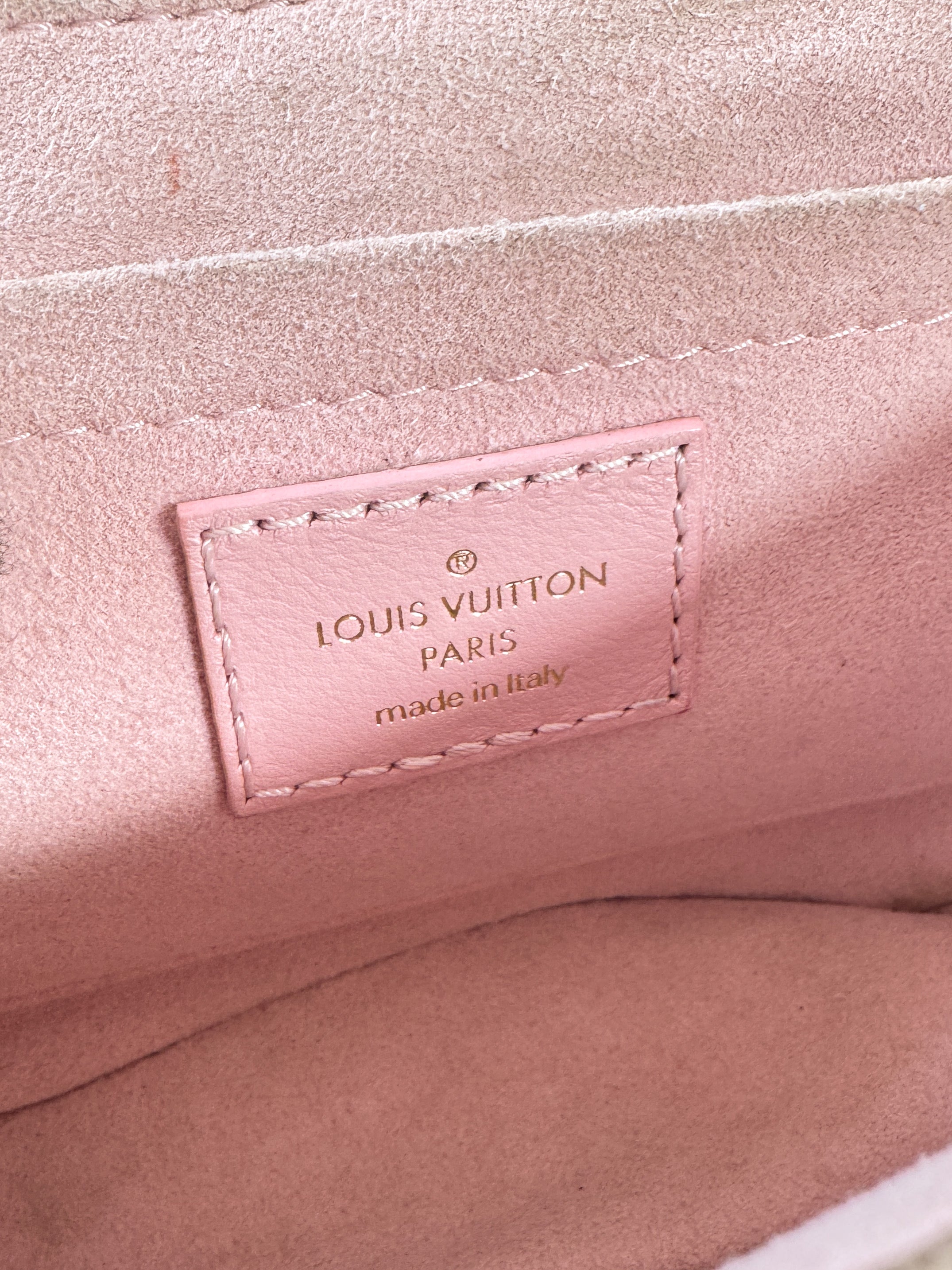 Louis Vuitton pink New Wave chain leopard crossbody PM