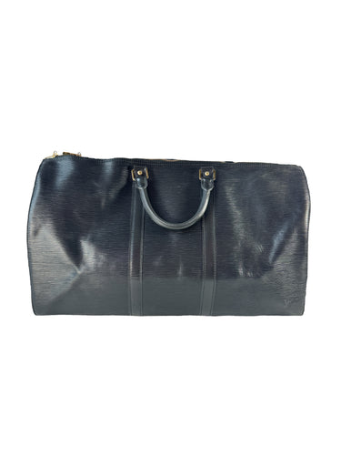 Louis Vuitton black epi keepall 50 VI0990