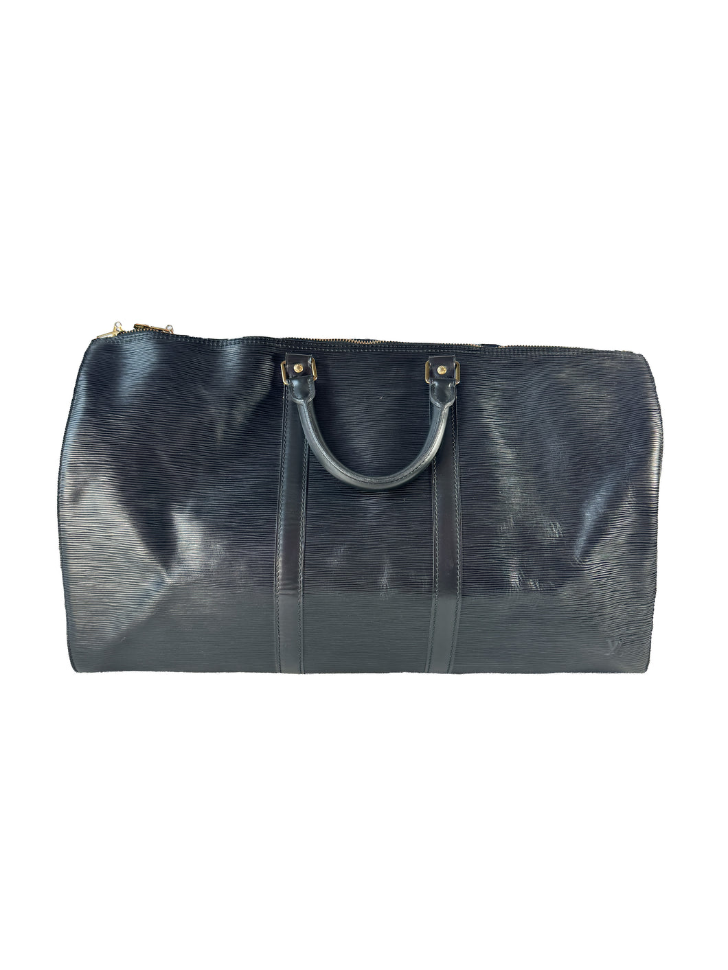Louis Vuitton black epi keepall 50 VI0990