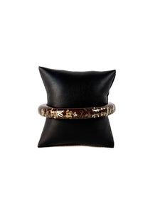 Louis Vuitton brown/gold inclusion bangle PM